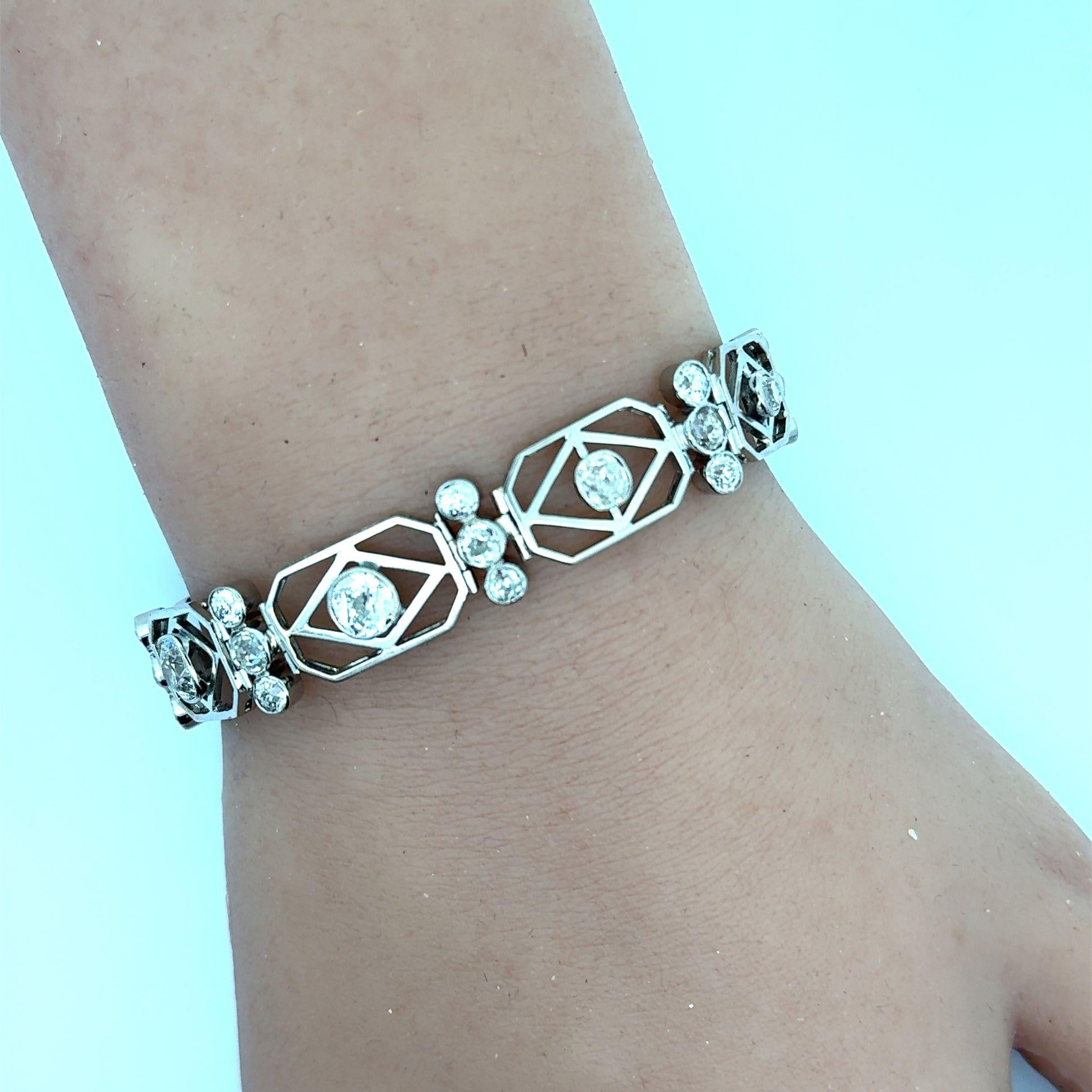 Art Deco Diamond Platinum Bracelet