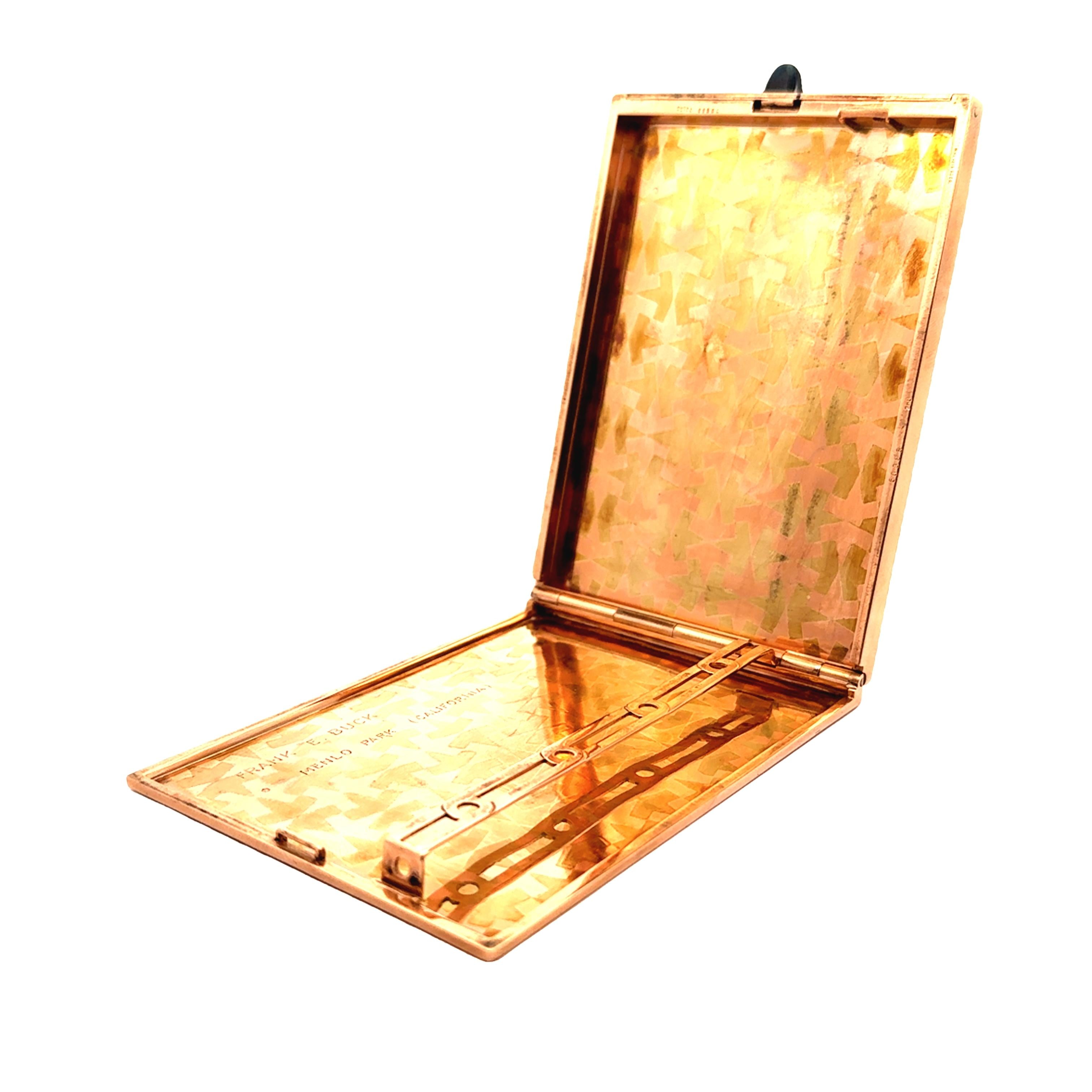 Sapphire 18k Two-Tone Gold Cigarette Case