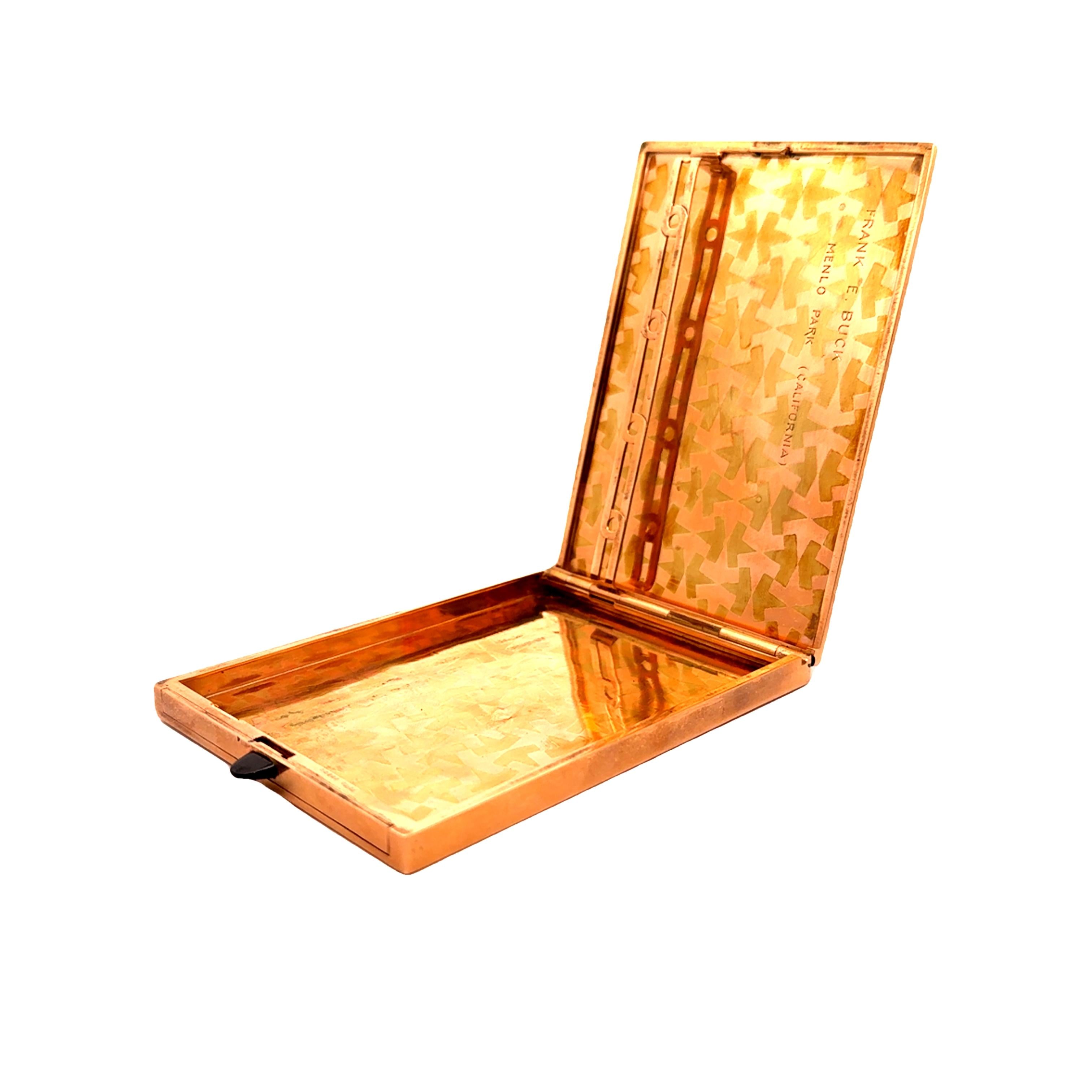 Sapphire 18k Two-Tone Gold Cigarette Case