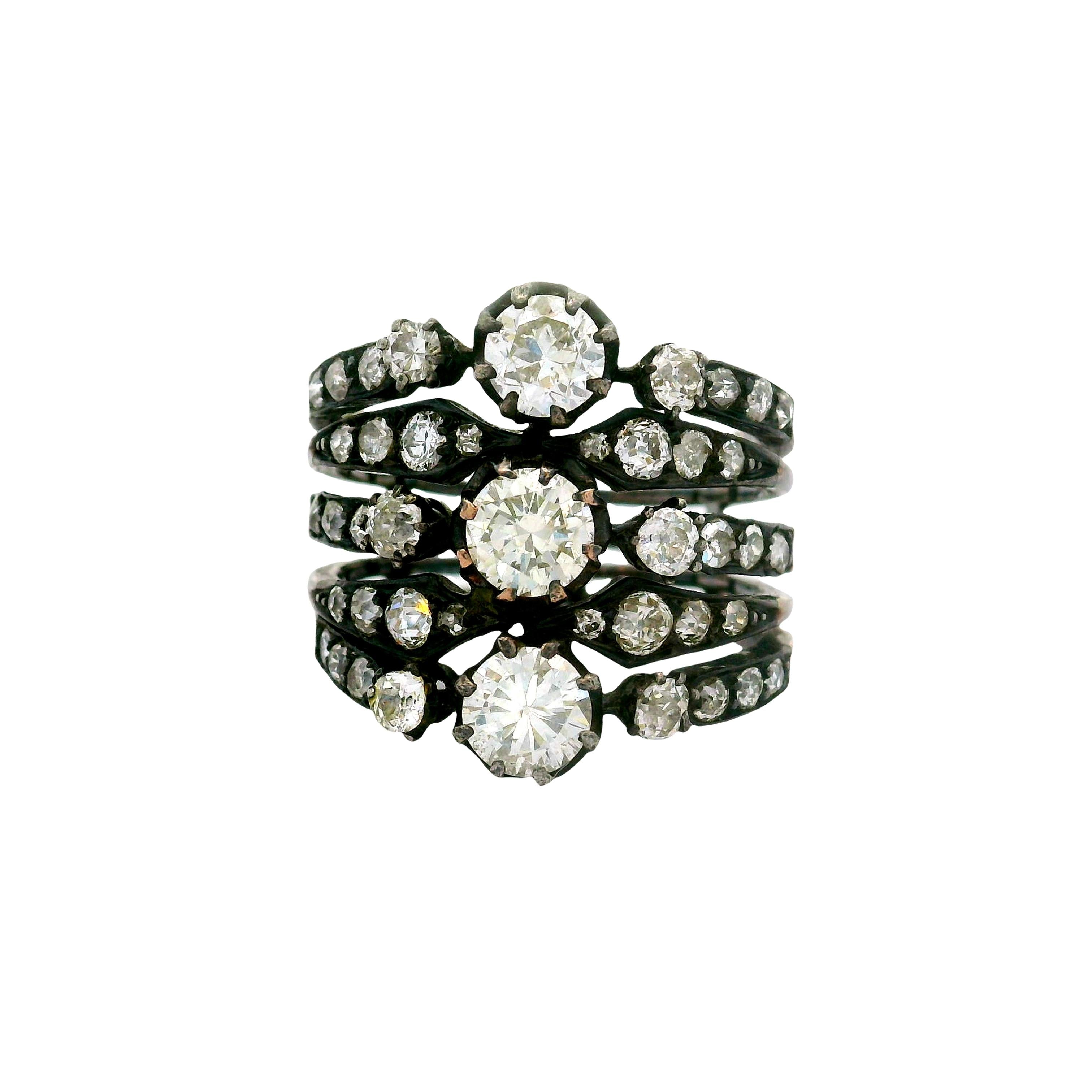 Antique Diamond 14K Gold Ring