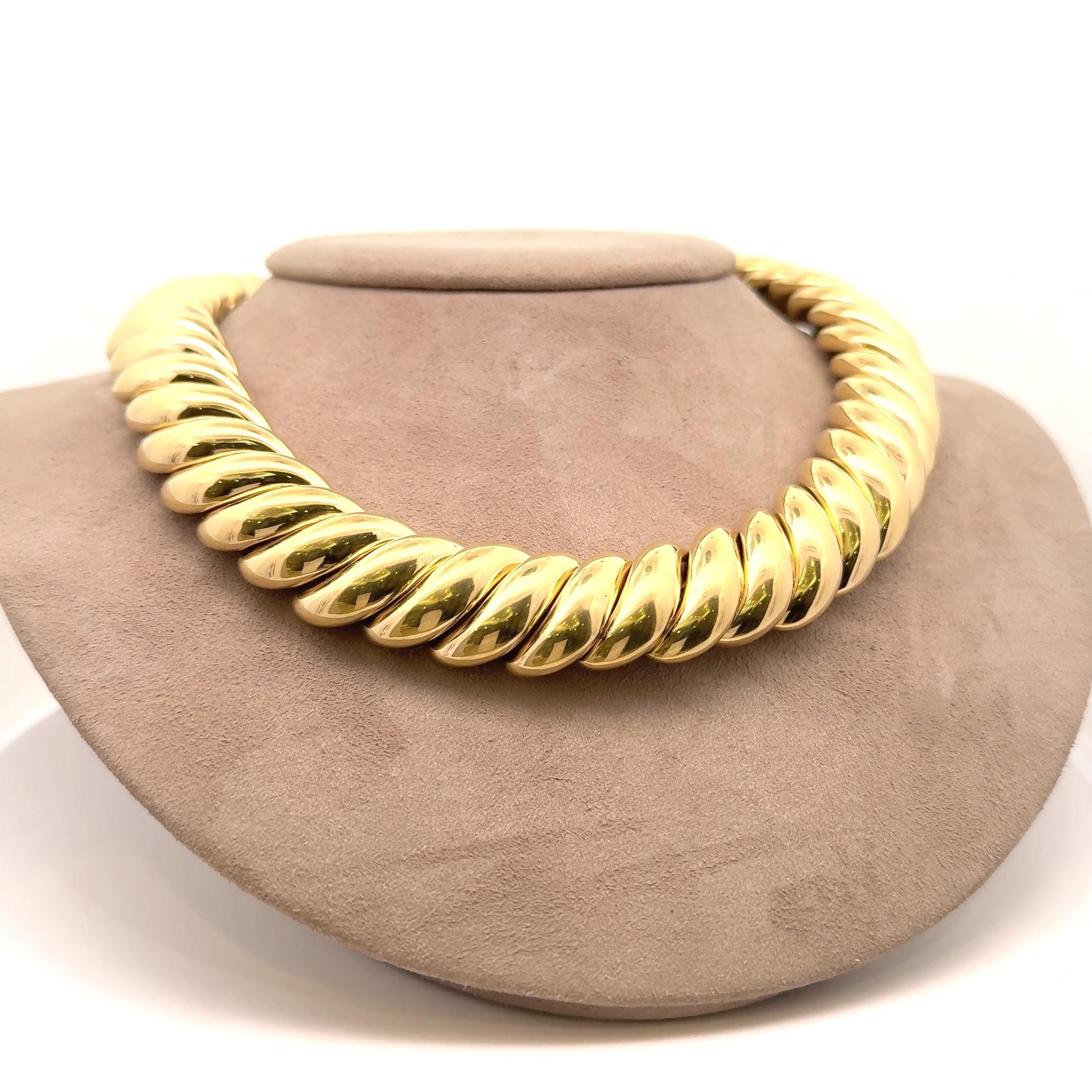 David Yurman Twisted Spiral 18k Yellow Gold Necklace