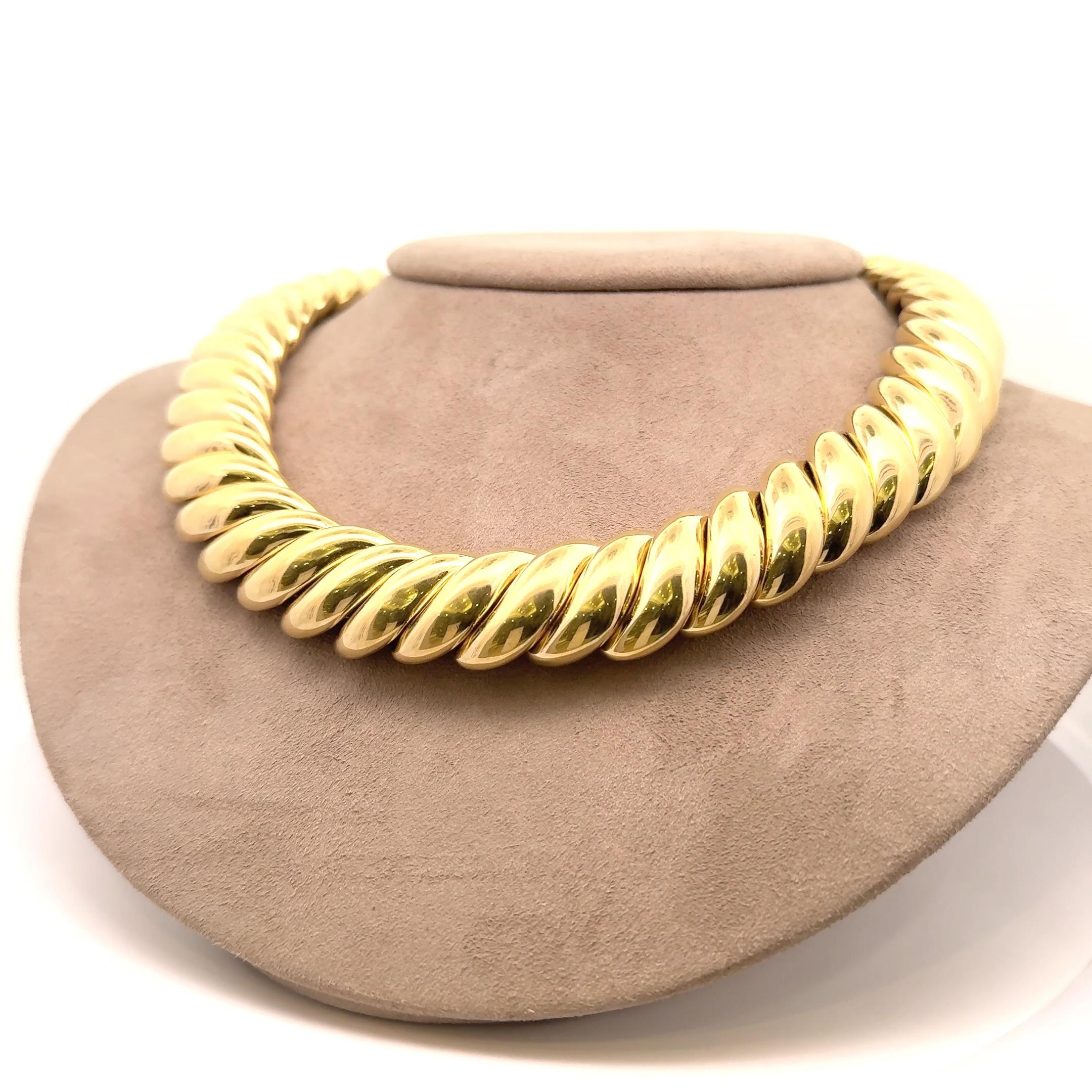 David Yurman Twisted Spiral 18k Yellow Gold Necklace