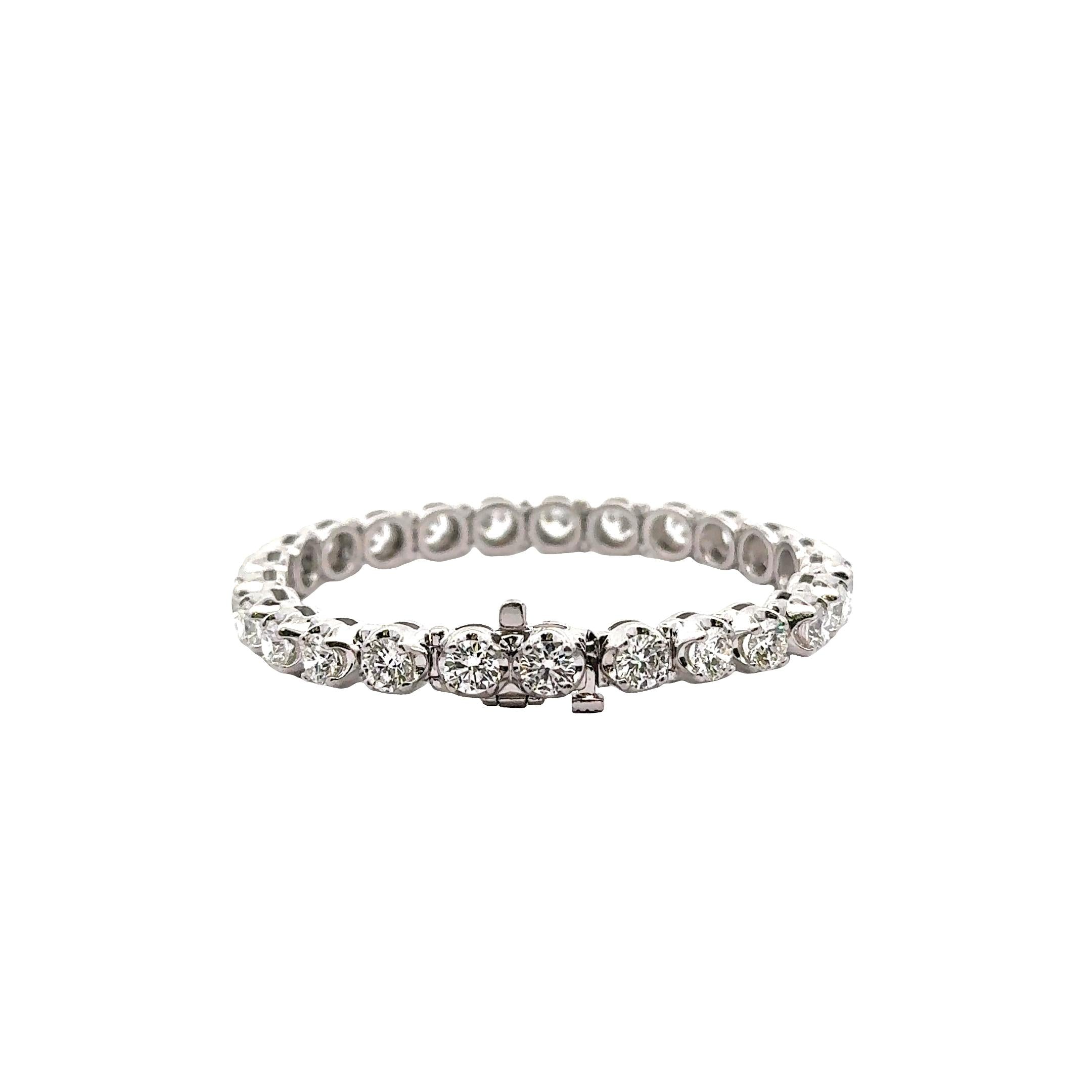 12.22 Carats Diamond Platinum Tennis Bracelet