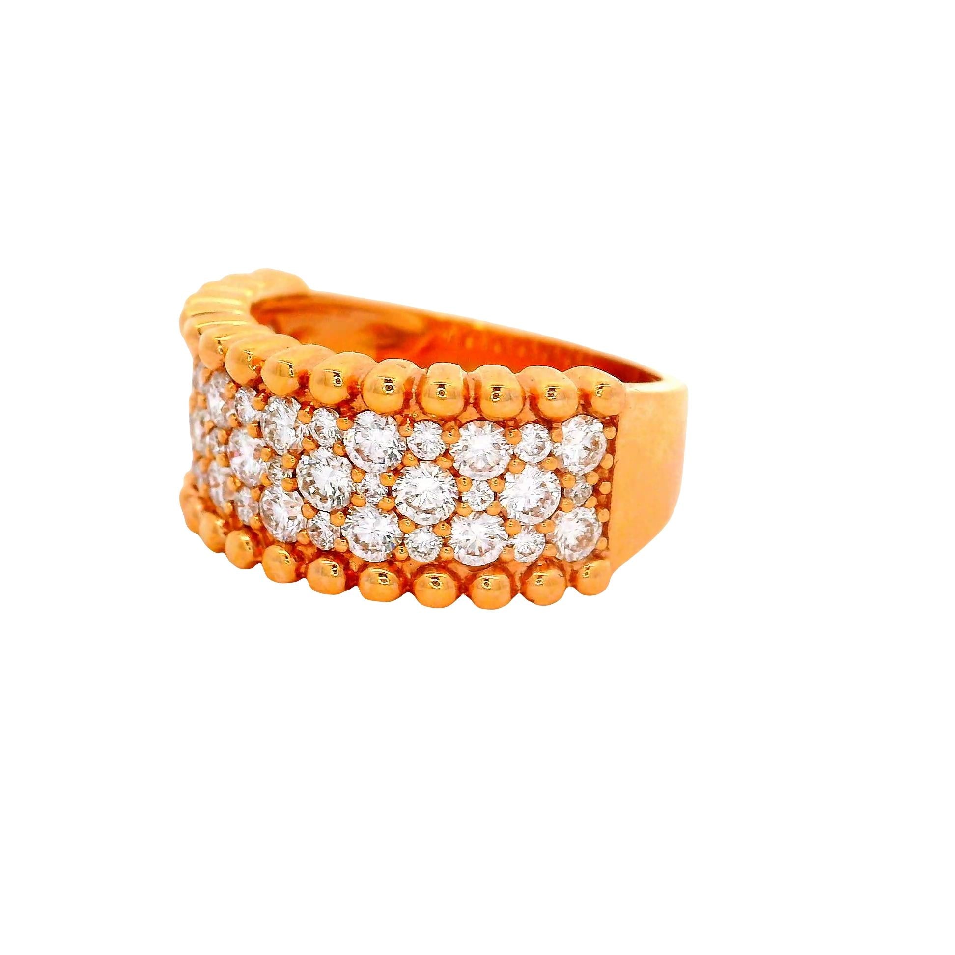 Diamond 18K Rose Gold Pave Half-eternity Band