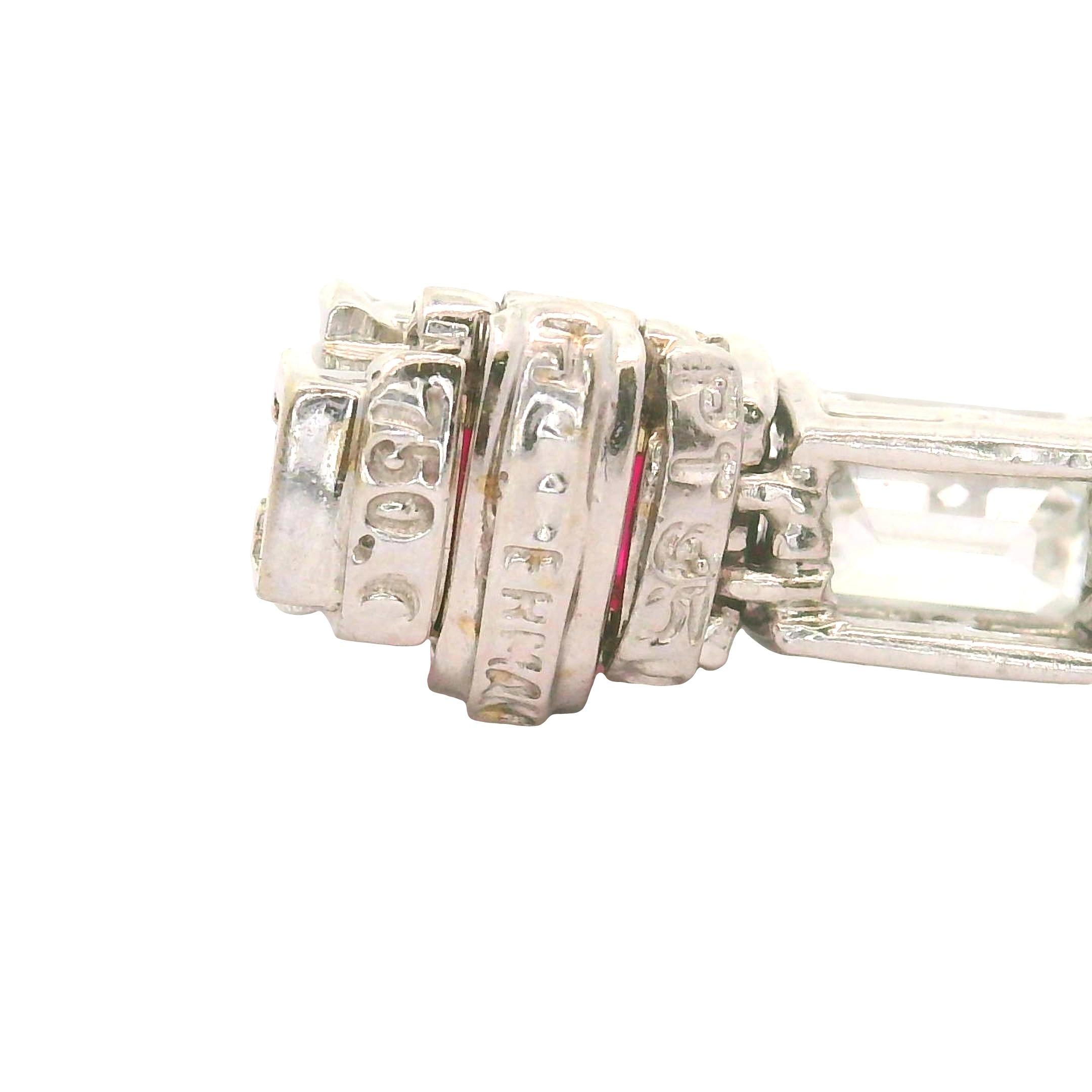 Hammerman Bros Burmese Ruby Diamond 18K Gold-Platinum Tennis Bracelet, AGL Cert