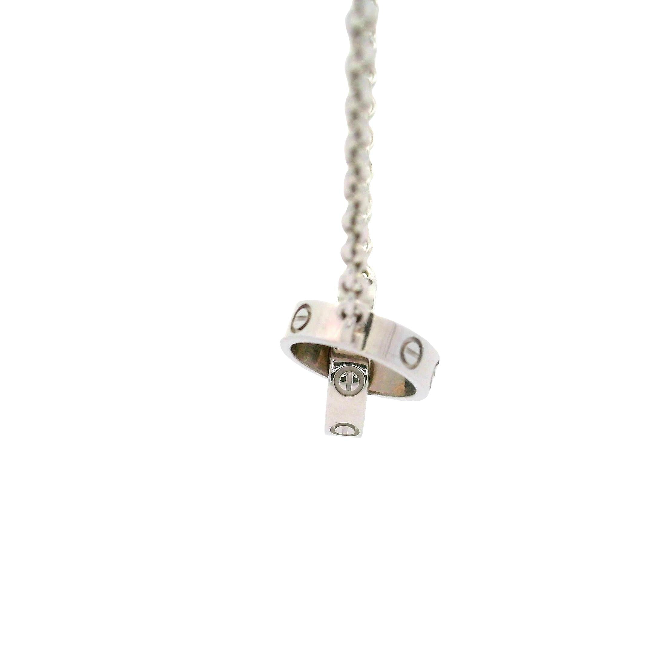 Cartier 18K White Gold Love Necklace