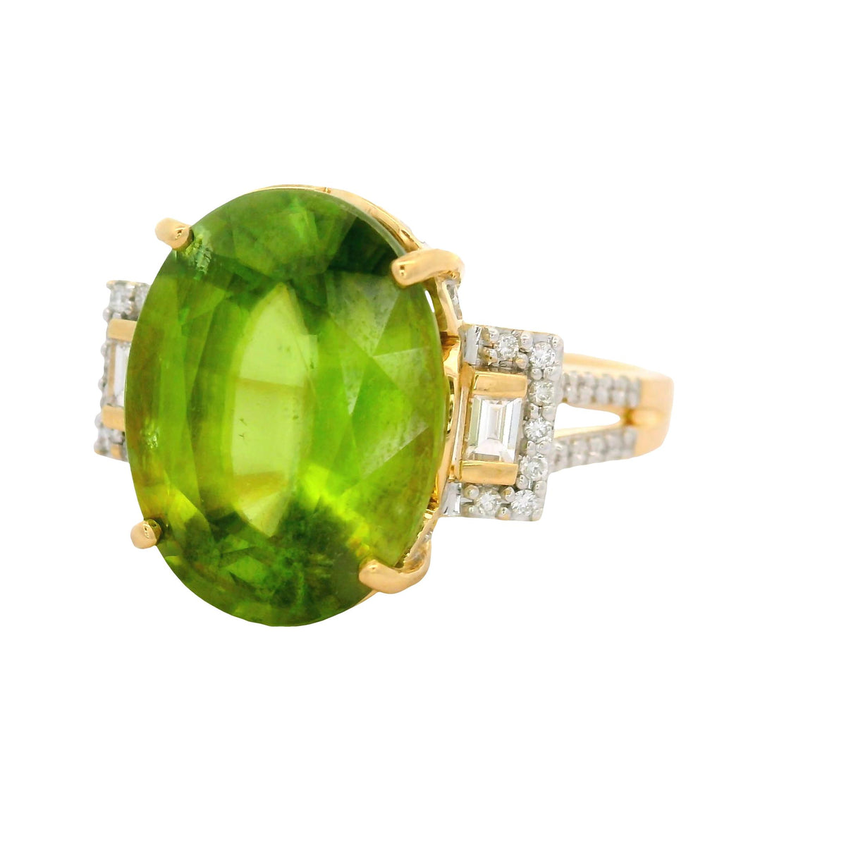 10.33 Carat Sphene Diamond 18K Yellow Gold Ring