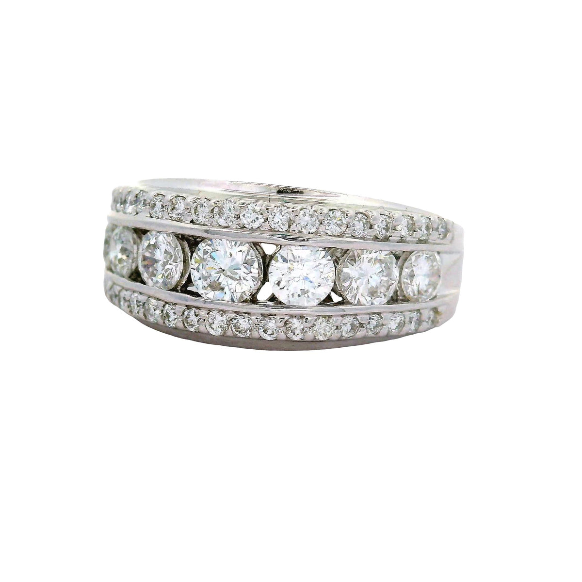 Diamond 18K White Gold Band Ring