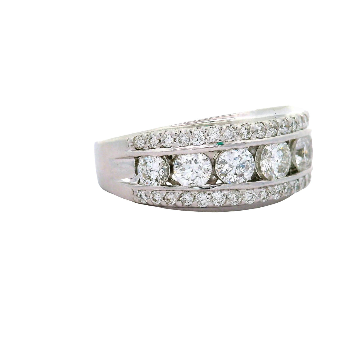 Diamond 18K White Gold Band Ring
