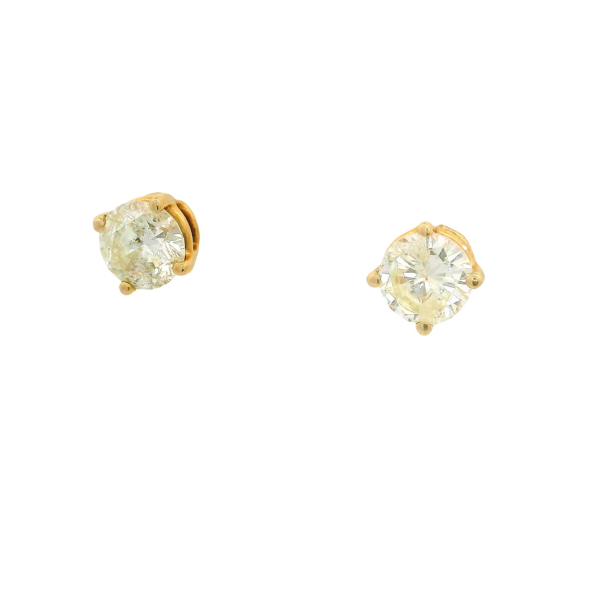 Ruby Diamond 18K Yellow Gold Halo Drop Dangle Stud Earrings