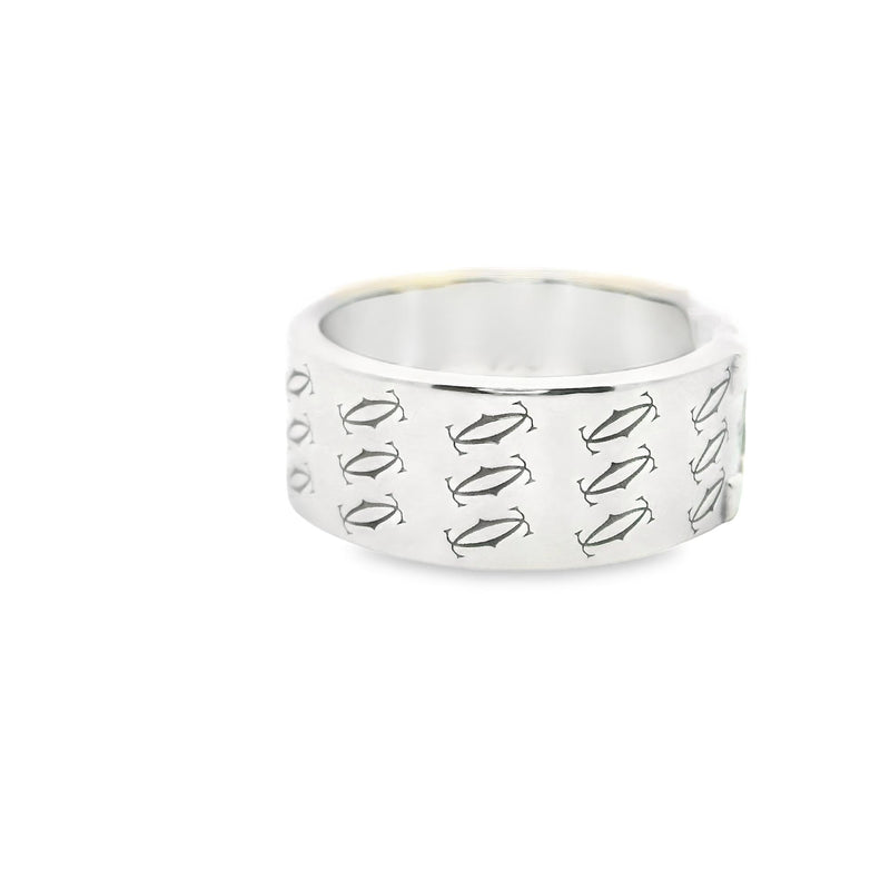 Cartier Double-C  18k White Gold Band Ring