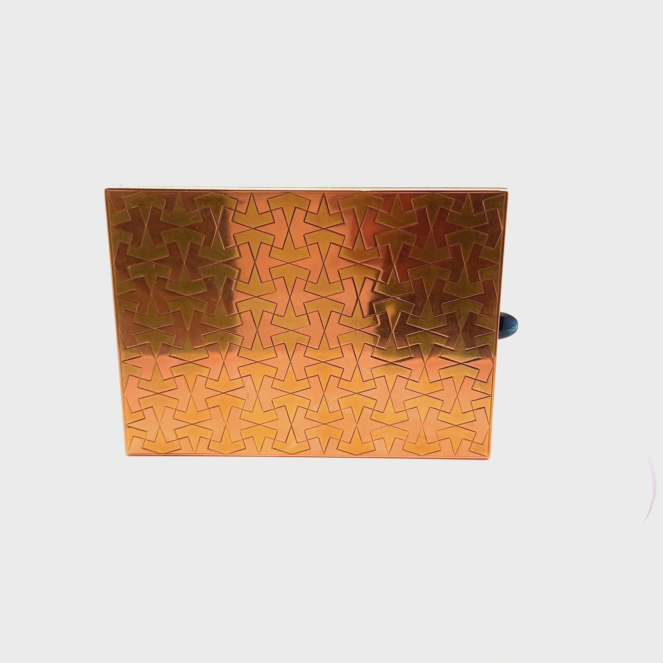 Sapphire 18k Two-Tone Gold Cigarette Case