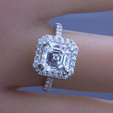 3.05 Carat Asscher-cut Diamond Platinum Engagement Ring, E-VS1 EGL Certified