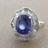 7.94 Carat Sapphire Diamond Platinum Ring