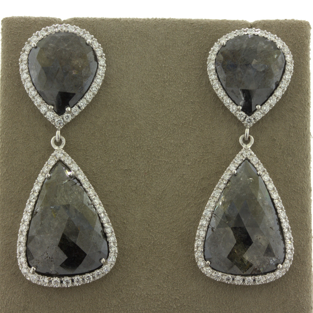 Diamond slice earrings Clearance