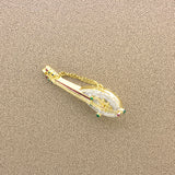 Diamond Ruby Emerald Sapphire 18k Yellow Gold Musical Mandolin Brooch