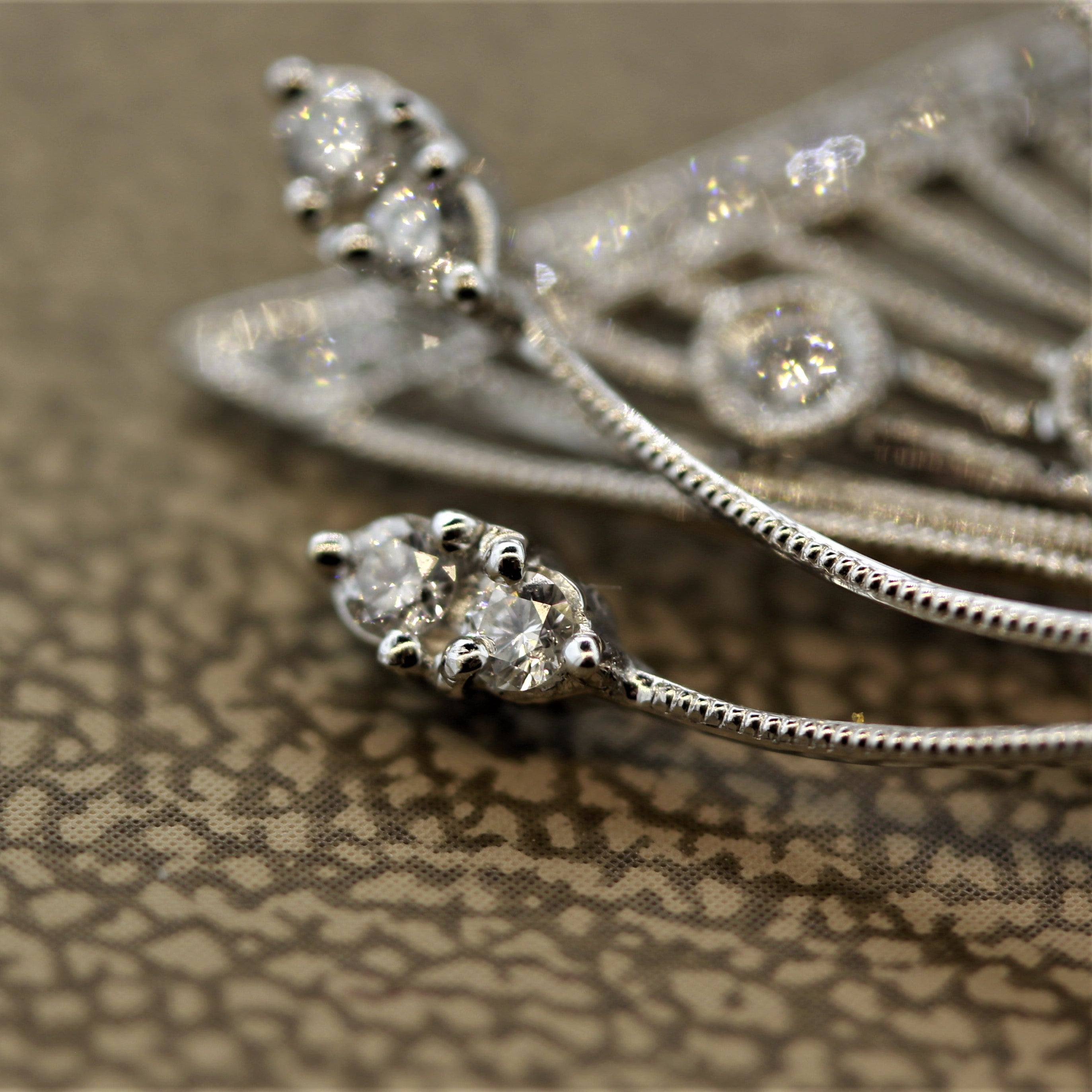 Diamond Gold “Tremble” Butterfly Brooch