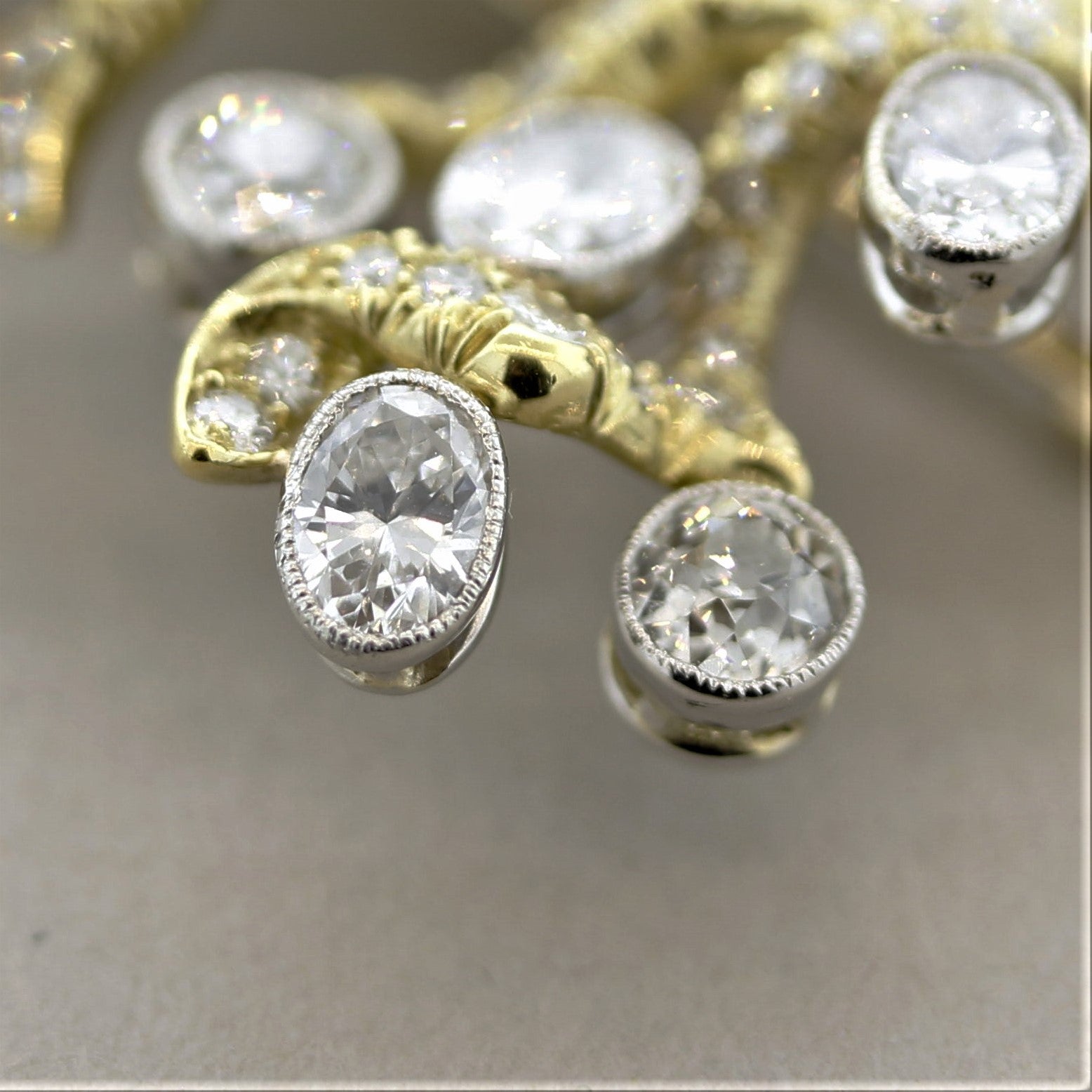 Julius Cohen Diamond Gold Tree-of-life Brooch