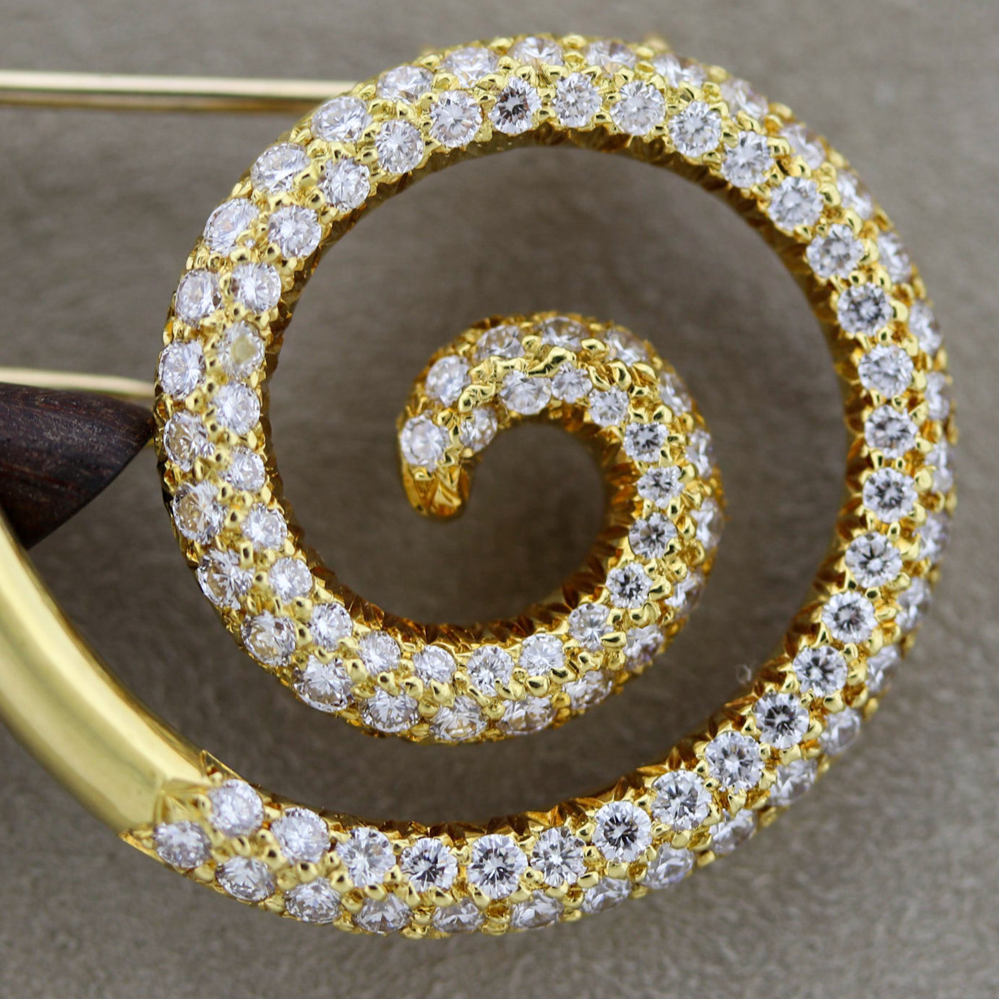 Albert Lipton Diamond Monkey-on-Branch Gold Brooch