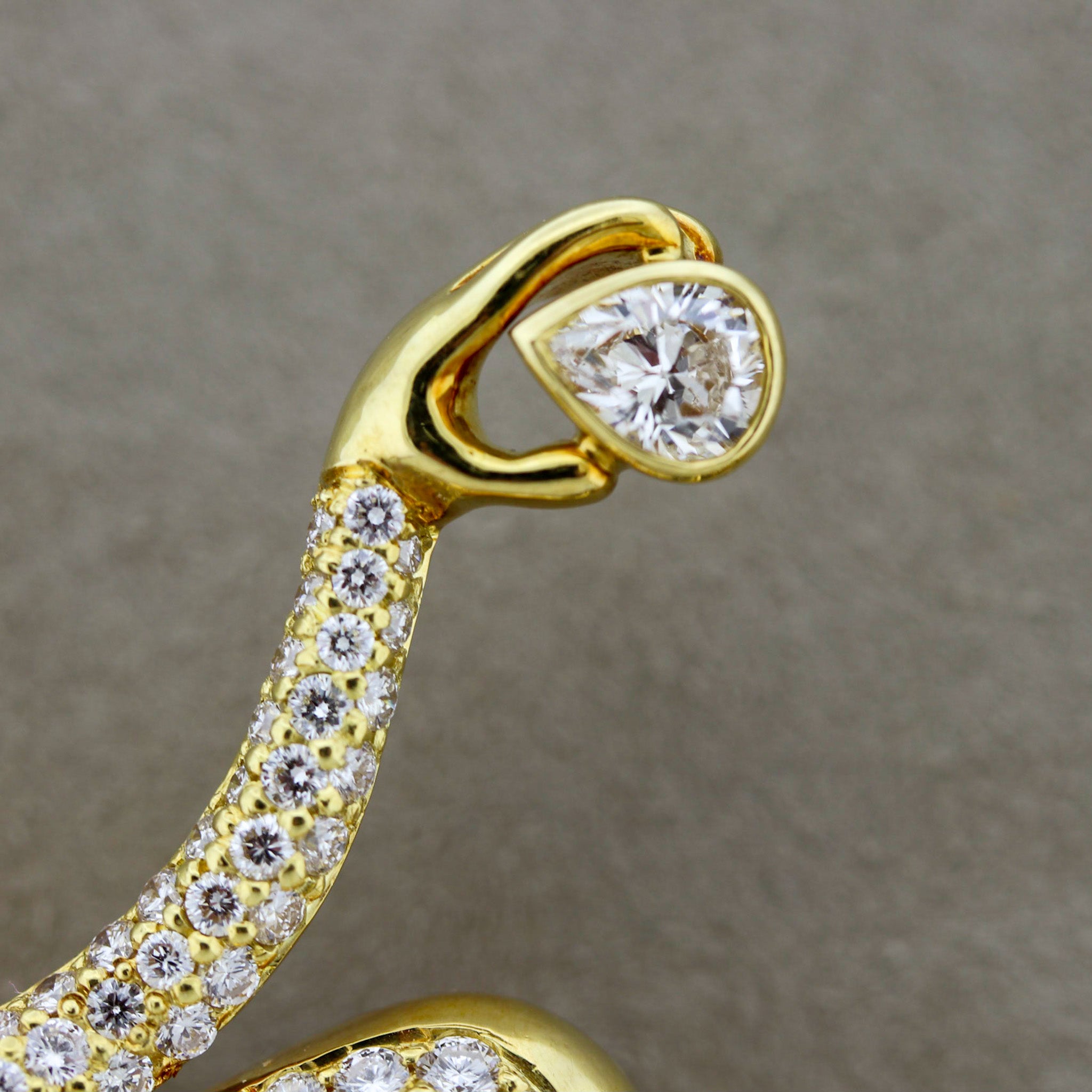 Albert Lipton Diamond Monkey-on-Branch Gold Brooch