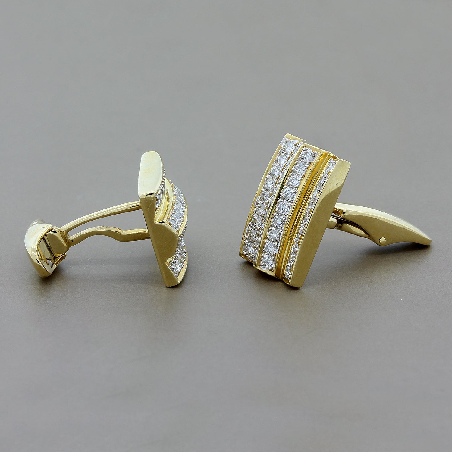 Estate Diamond Gold Cufflinks