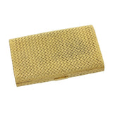 Van Cleef & Arpels Gold Necessaire Basket Weave Case
