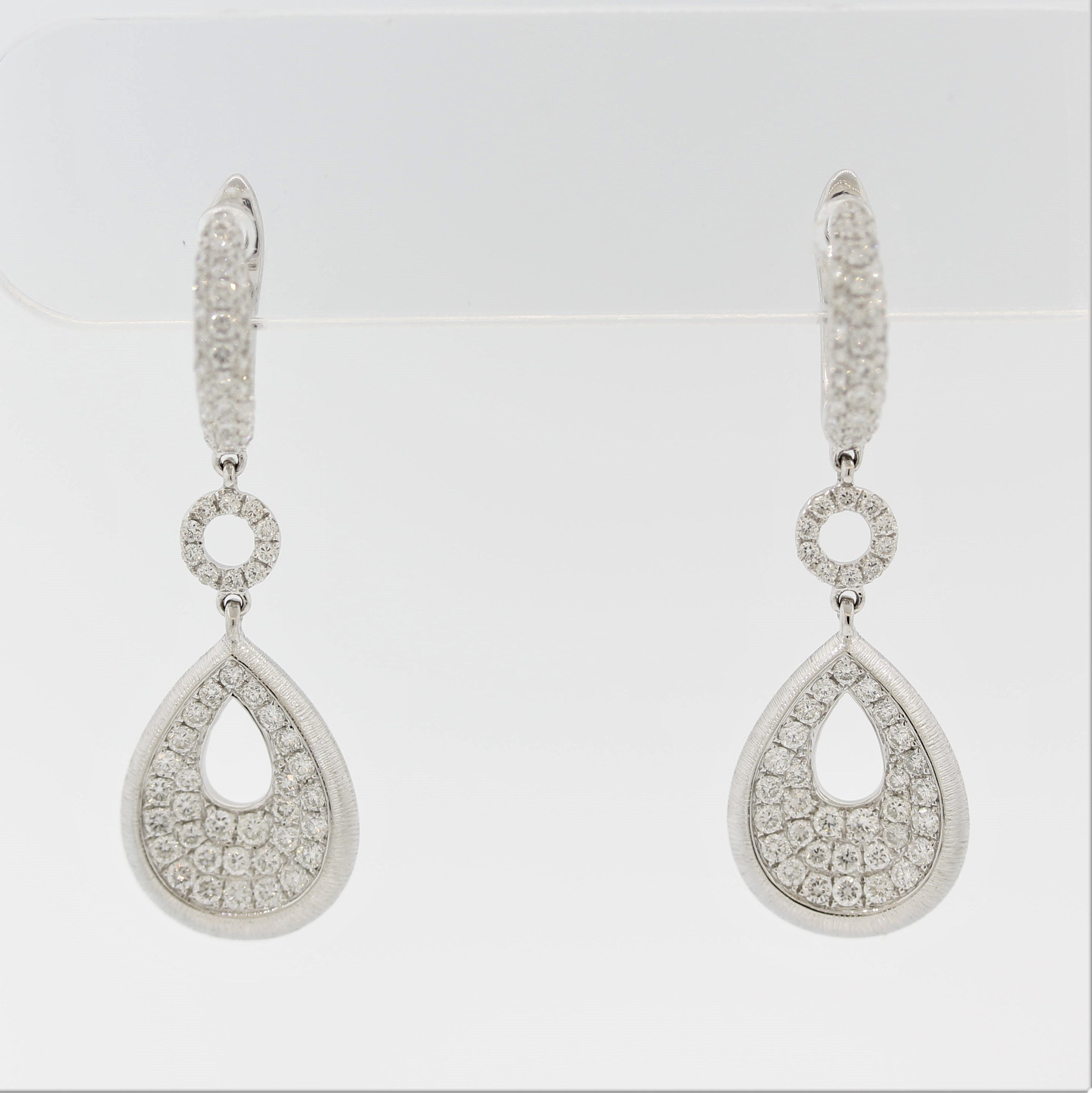Diamond Dangle Gold Drop Earrings