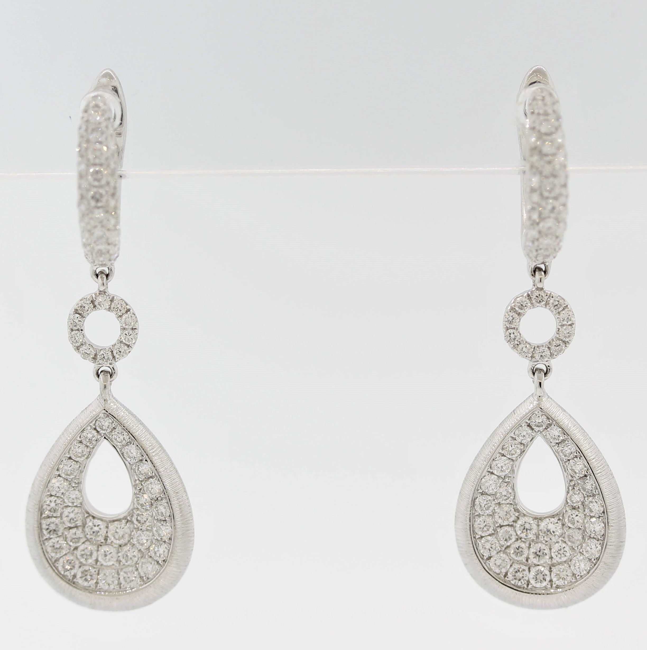 Diamond Dangle Gold Drop Earrings
