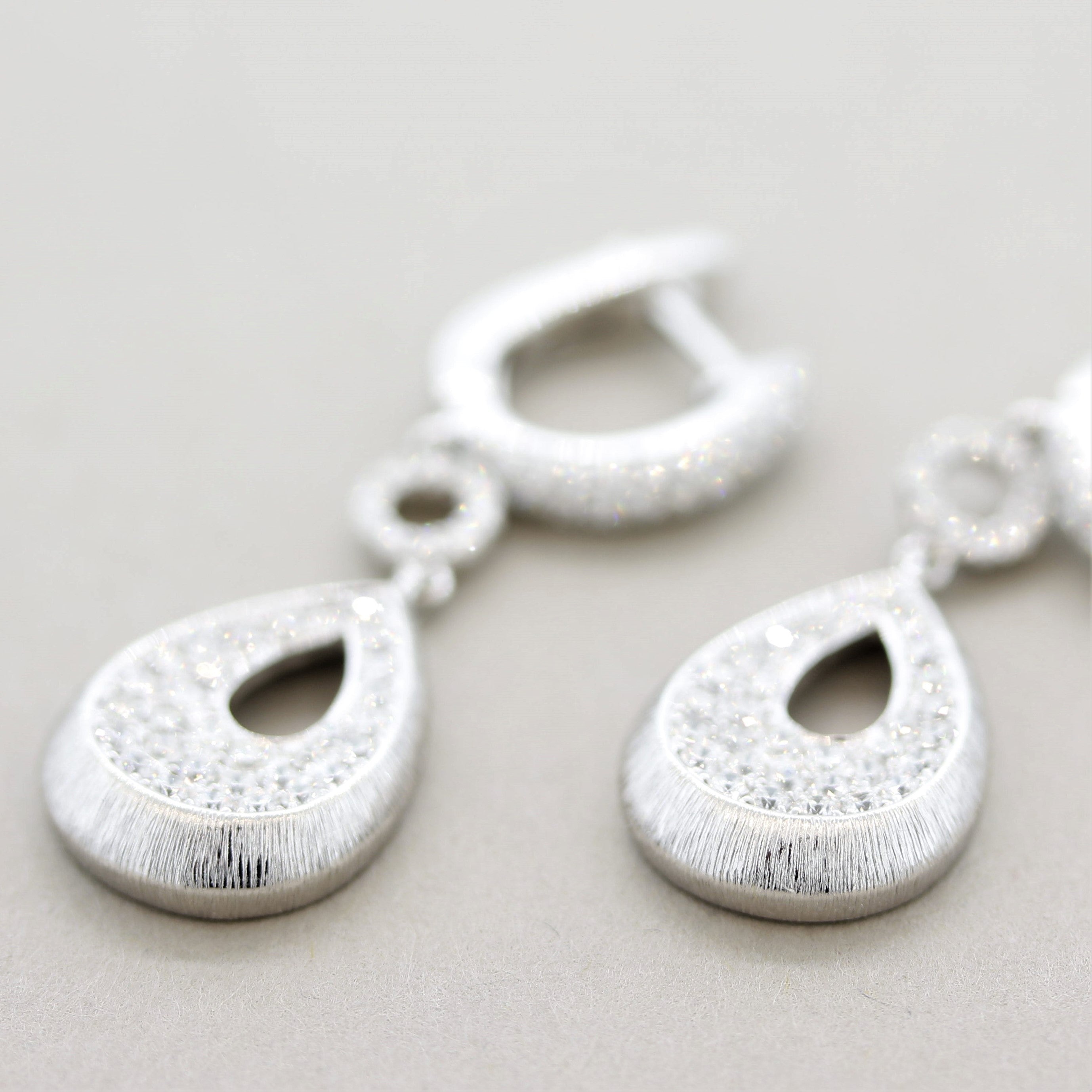 Diamond Dangle Gold Drop Earrings