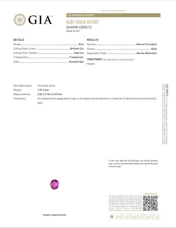 Burmese Ruby Diamond Platinum Ring, GIA Certified