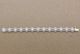 7.36 Carat Diamond Gold Flower Tennis Bracelet