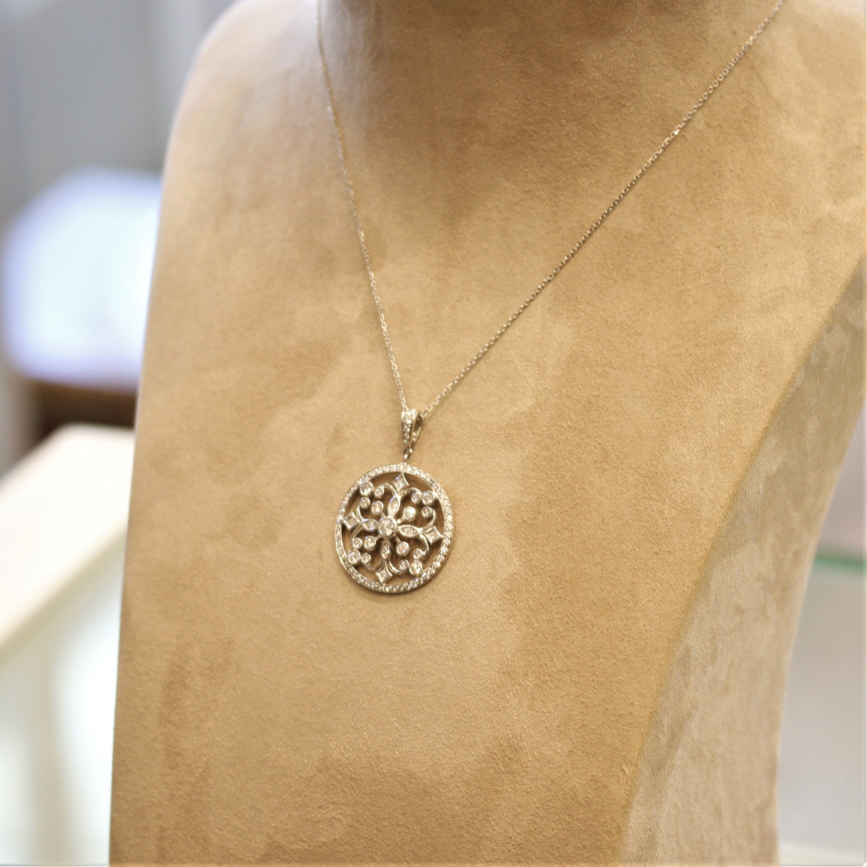 Diamond Gold Medallion Pendant