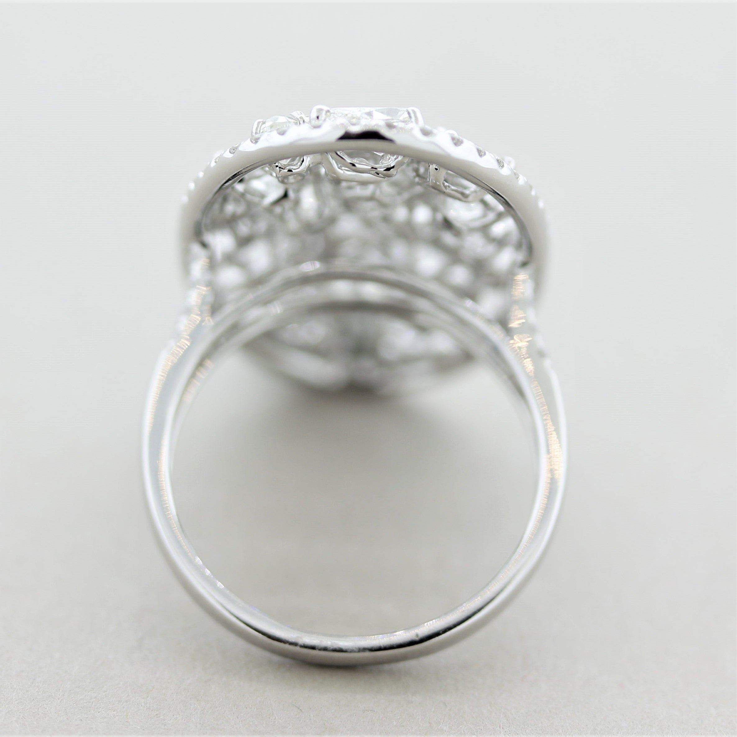 Diamond Multi-Shape Cluster Gold Ring