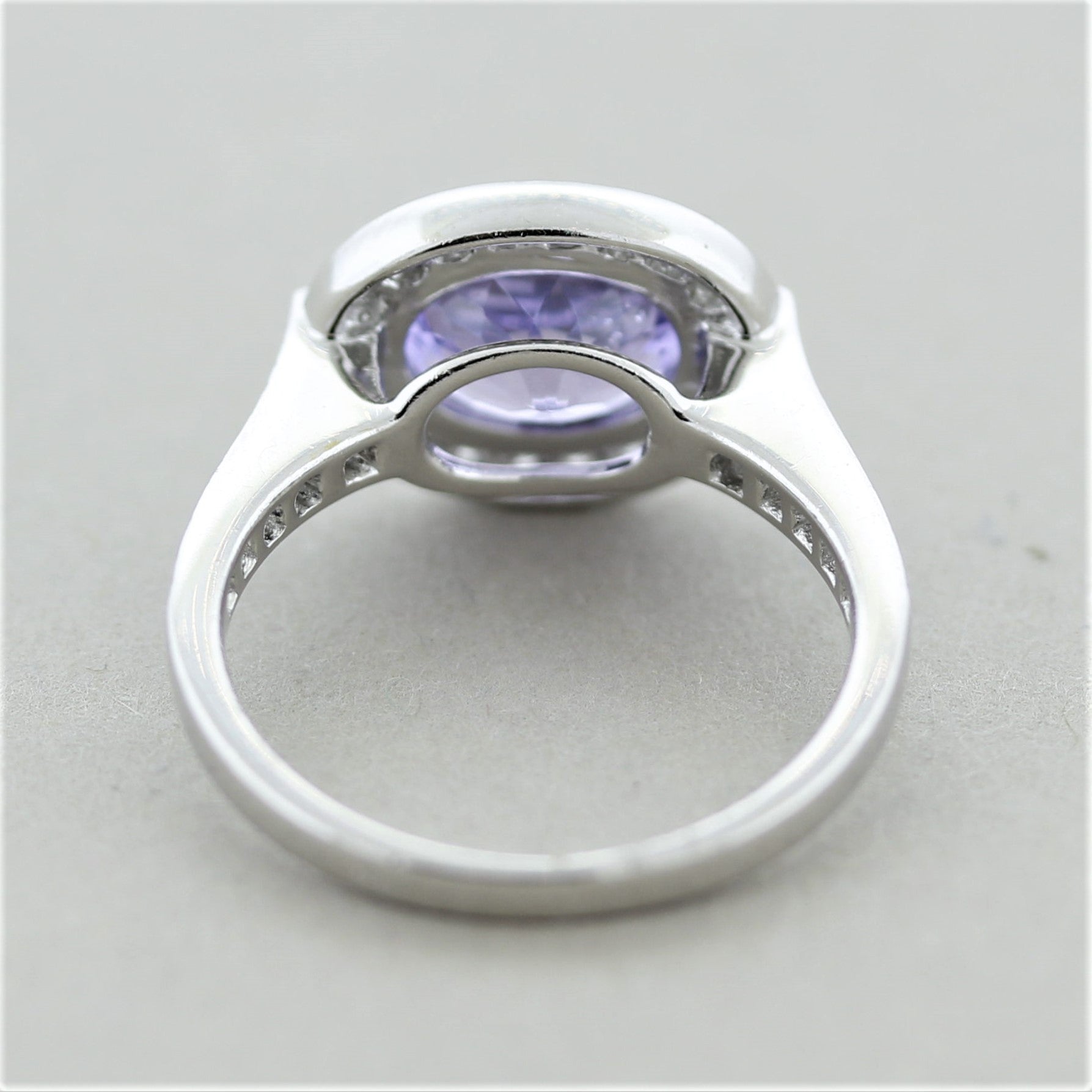 Violet Spinel Diamond Gold Ring