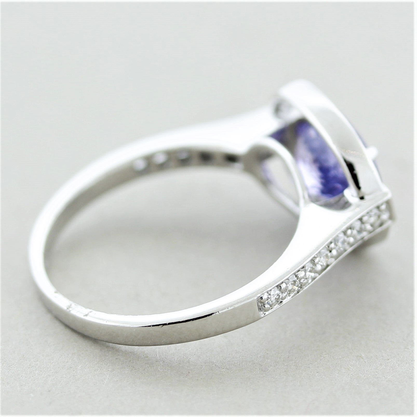 Violet Spinel Diamond Gold Ring