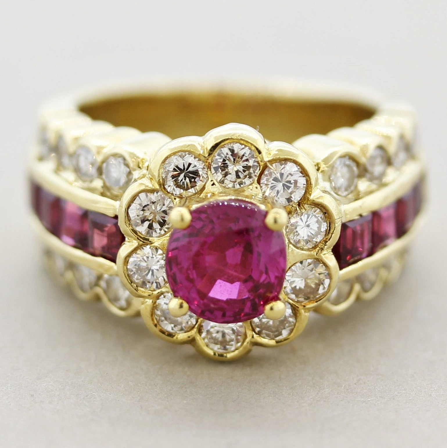 Ruby Diamond Gold Ring