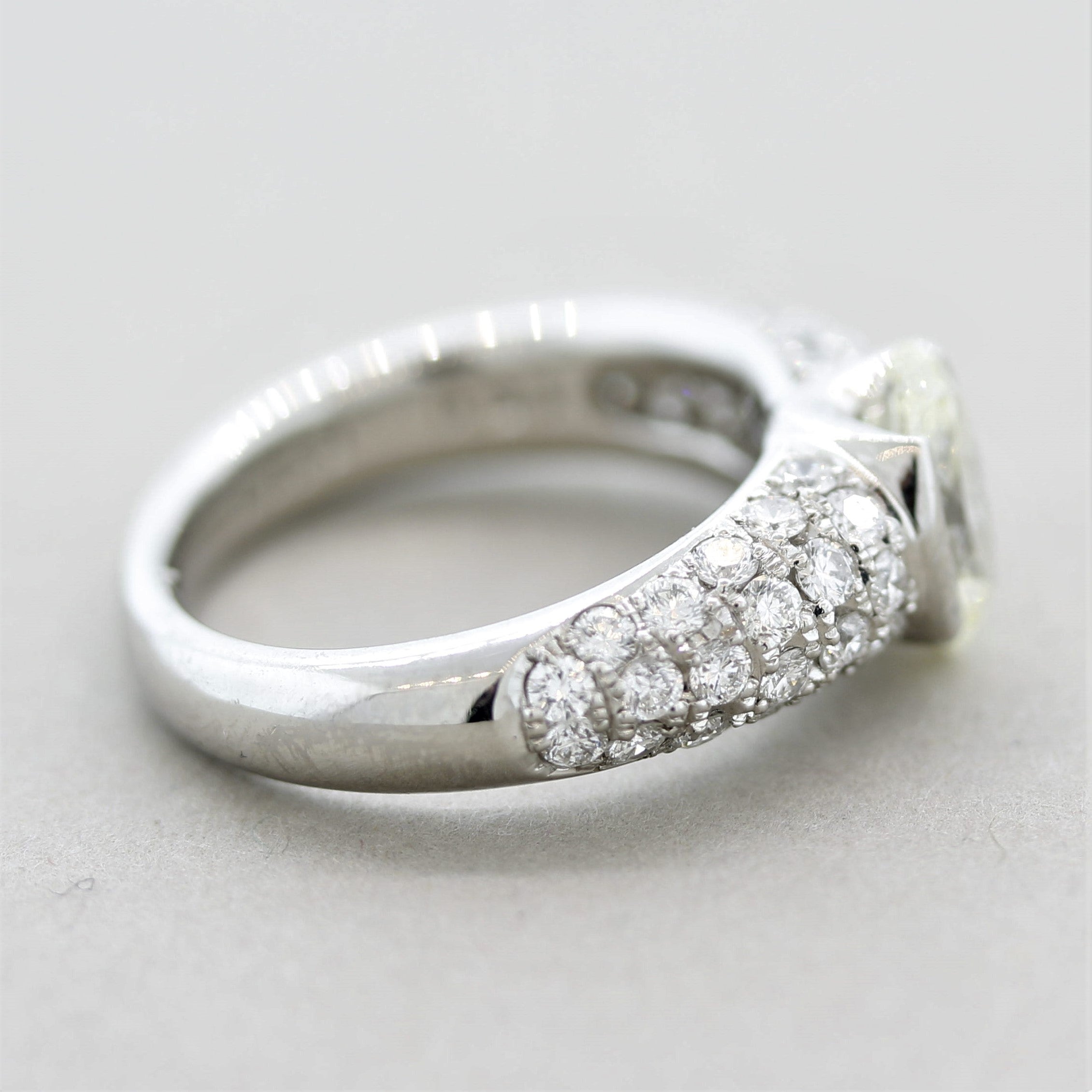 1.35 Carat Oval-Shape Diamond Platinum Ring