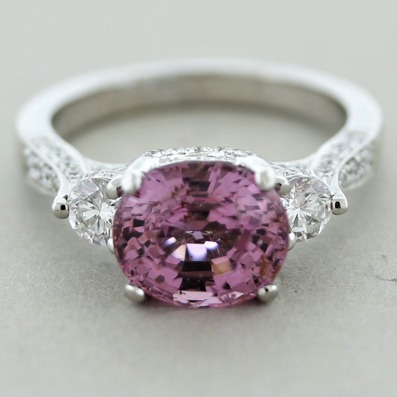 Fine Spinel Diamond Gold Ring