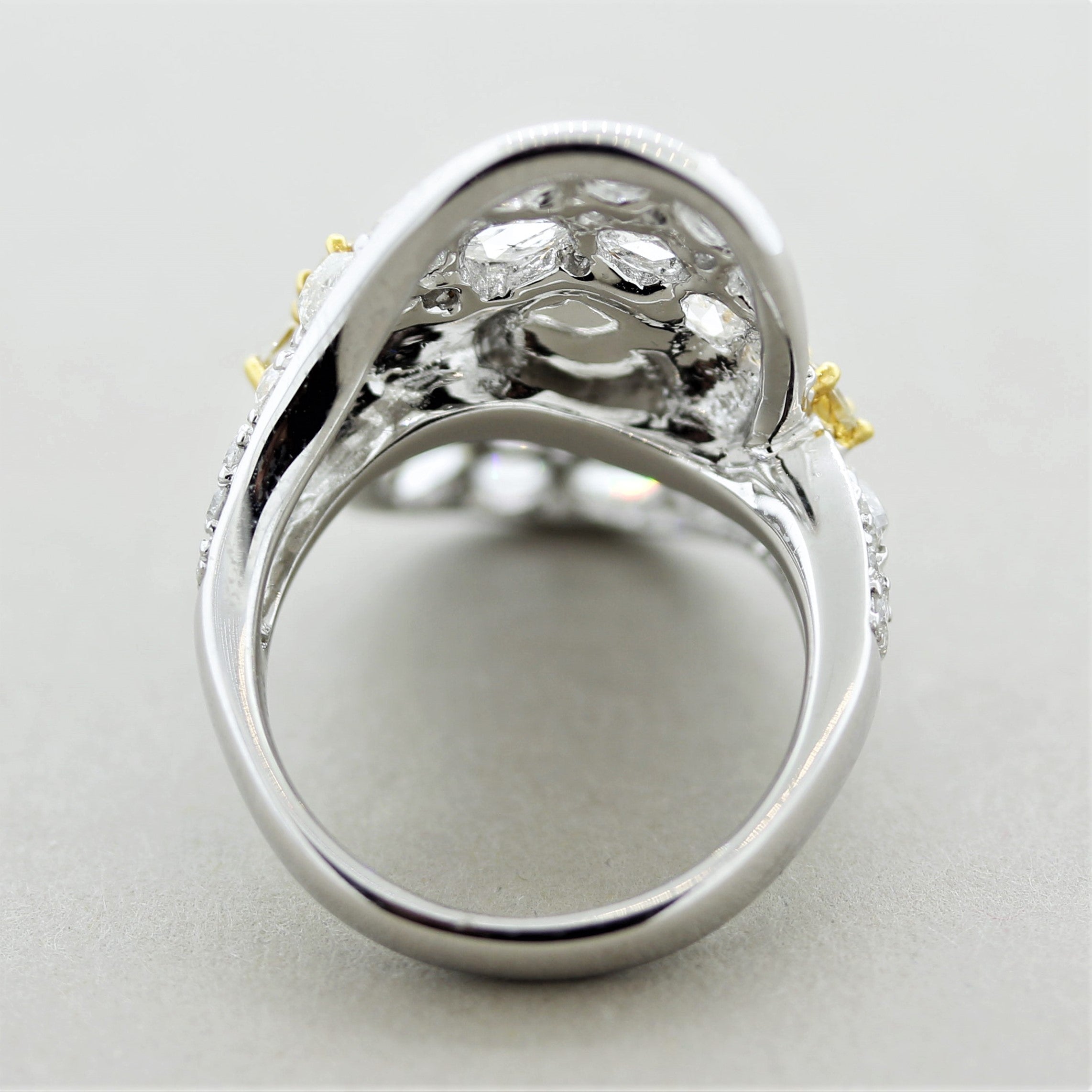 Ruby Diamond Two-Tone Gold Cocktail Ring