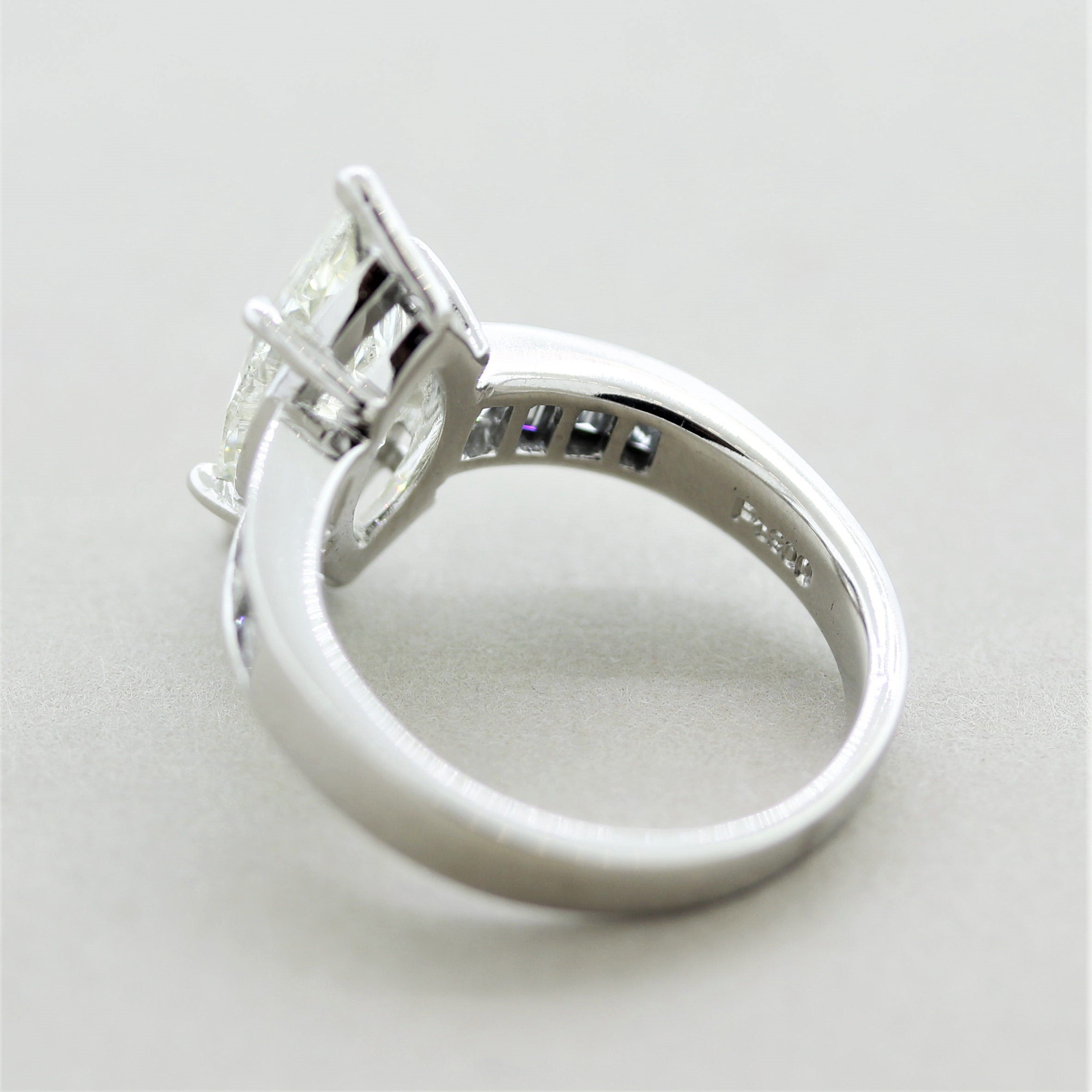 2.66 Carat Marquise Diamond Platinum Engagement Ring