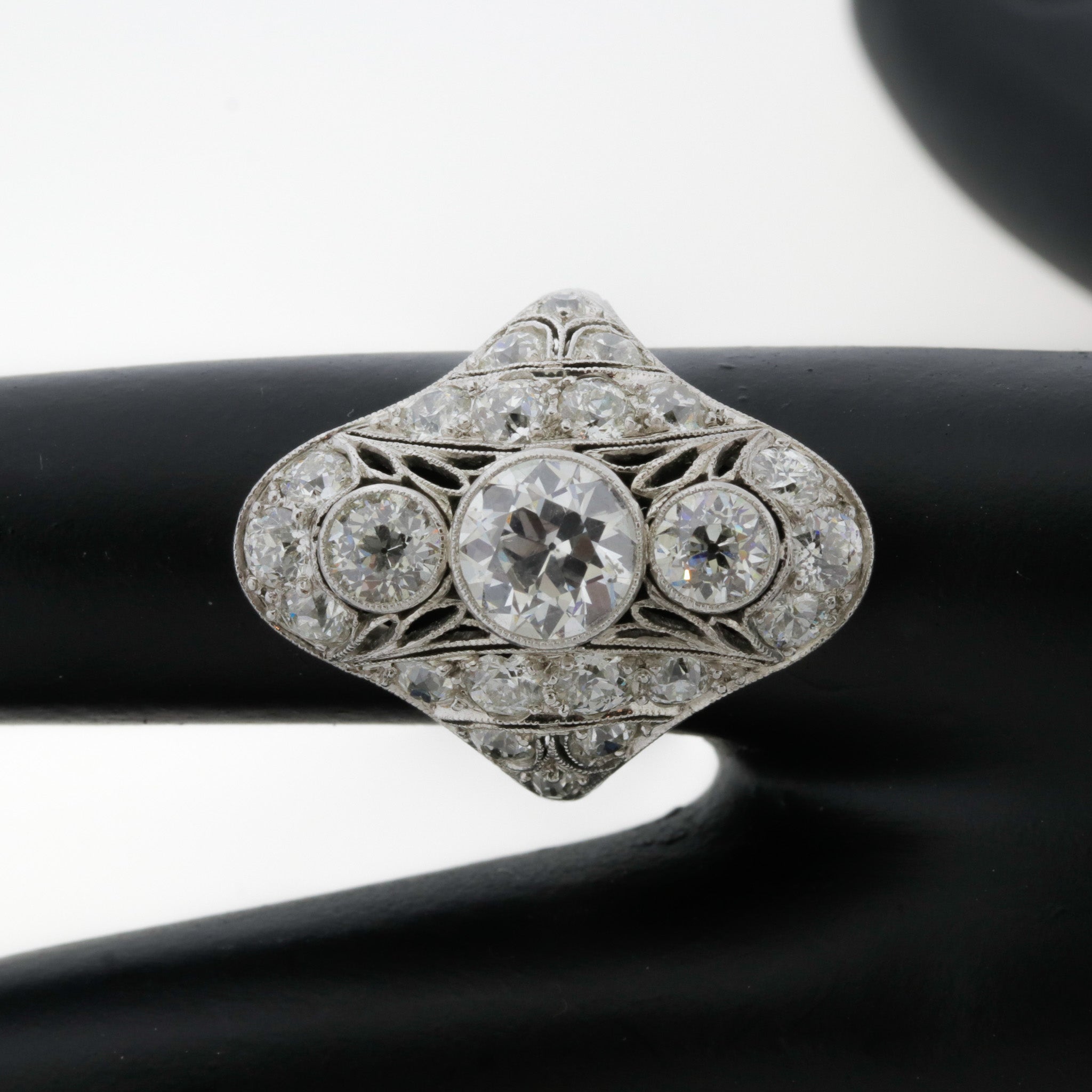 Art Deco Diamond Platinum Engagement Ring