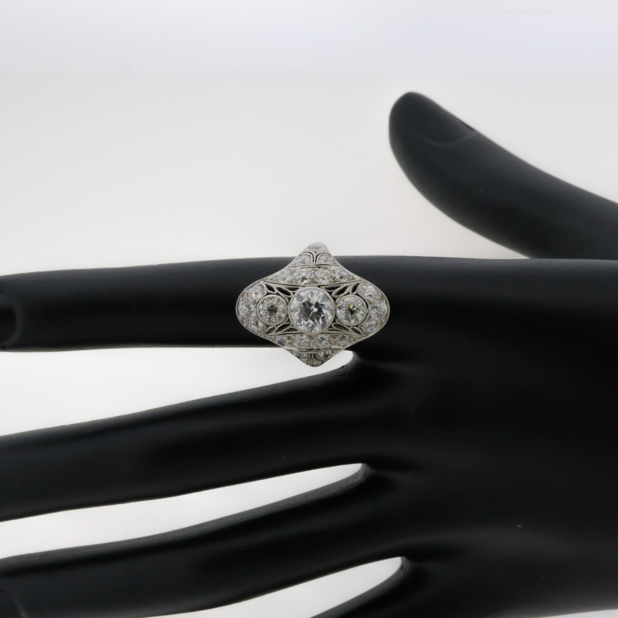 Art Deco Diamond Platinum Engagement Ring