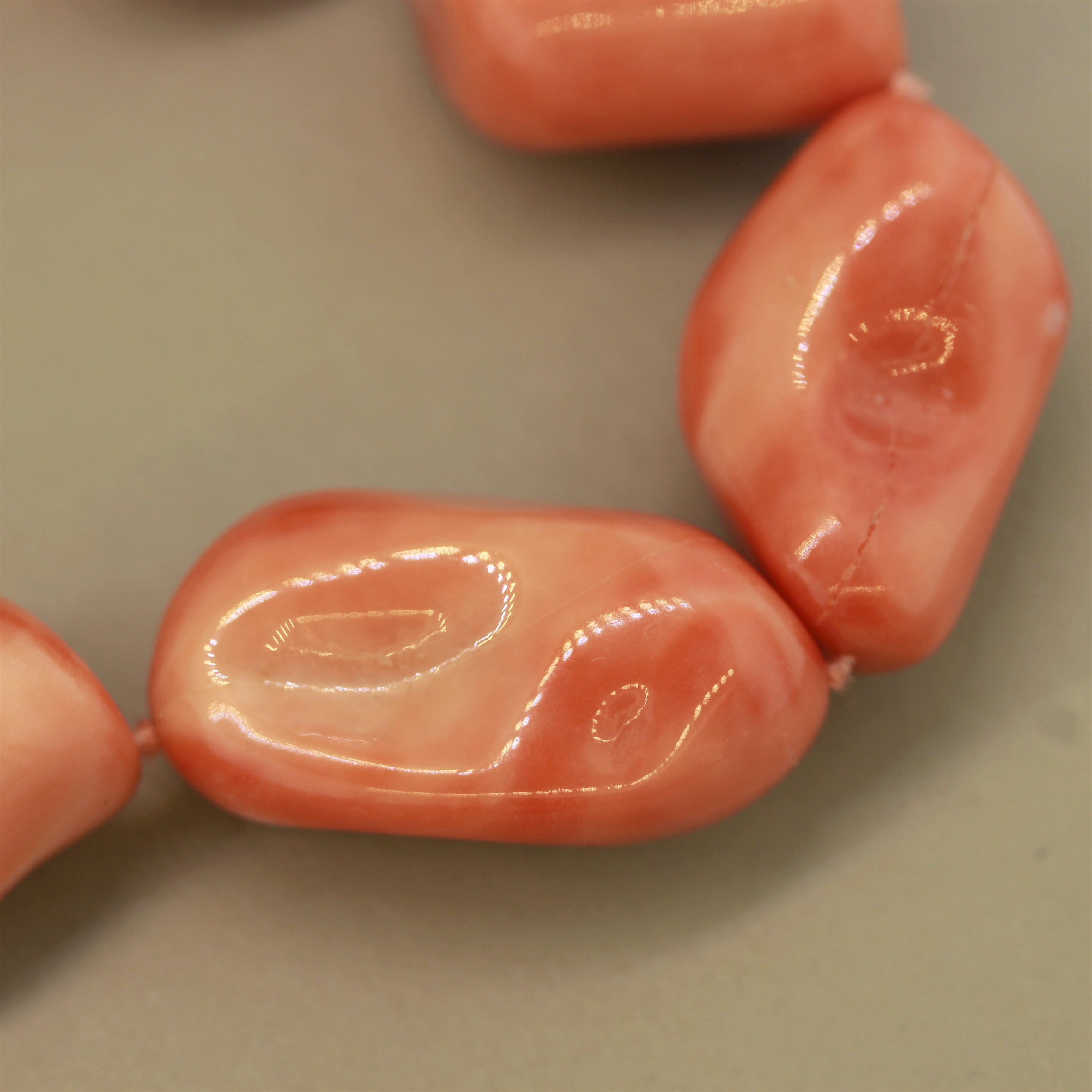 Chantecler of Capri Italian Natural Coral Diamond Gold Necklace