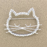 Diamond Platinum Kitty Cat Brooch