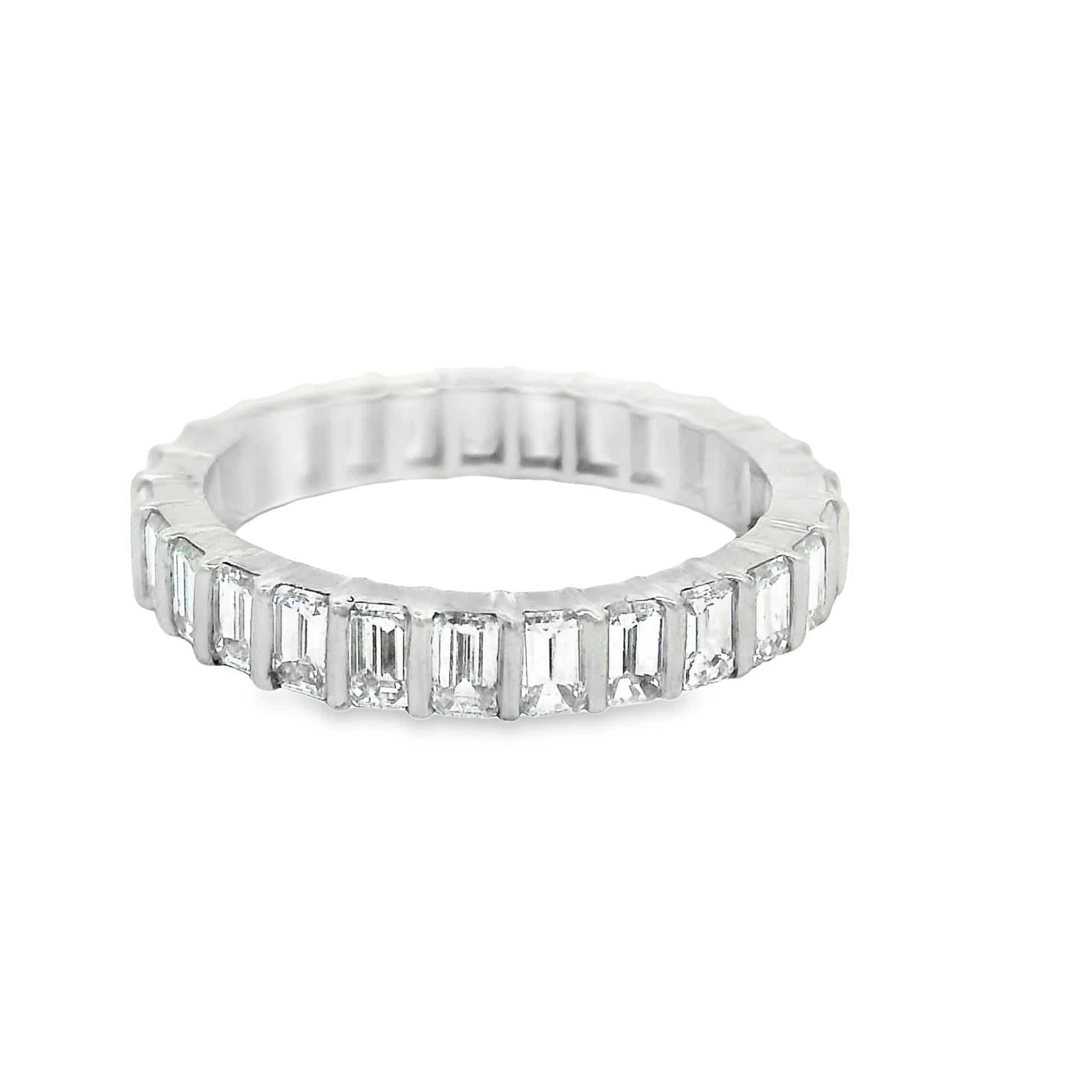 Diamond Baguette Platinum Eternity Band Ring