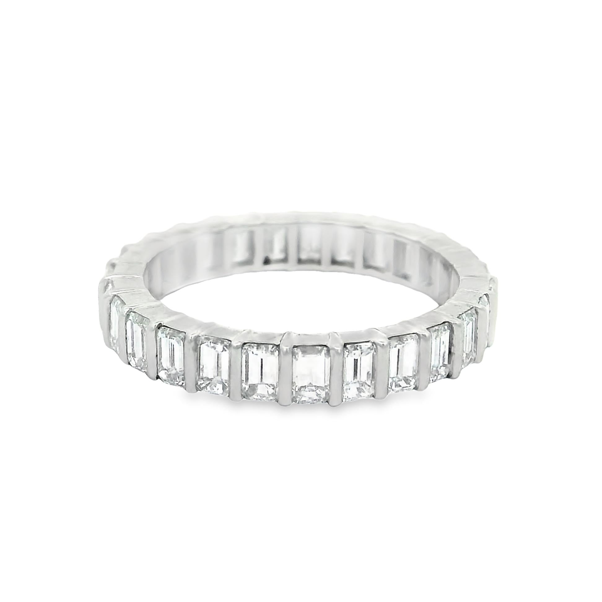 Diamond Baguette Platinum Eternity Band Ring