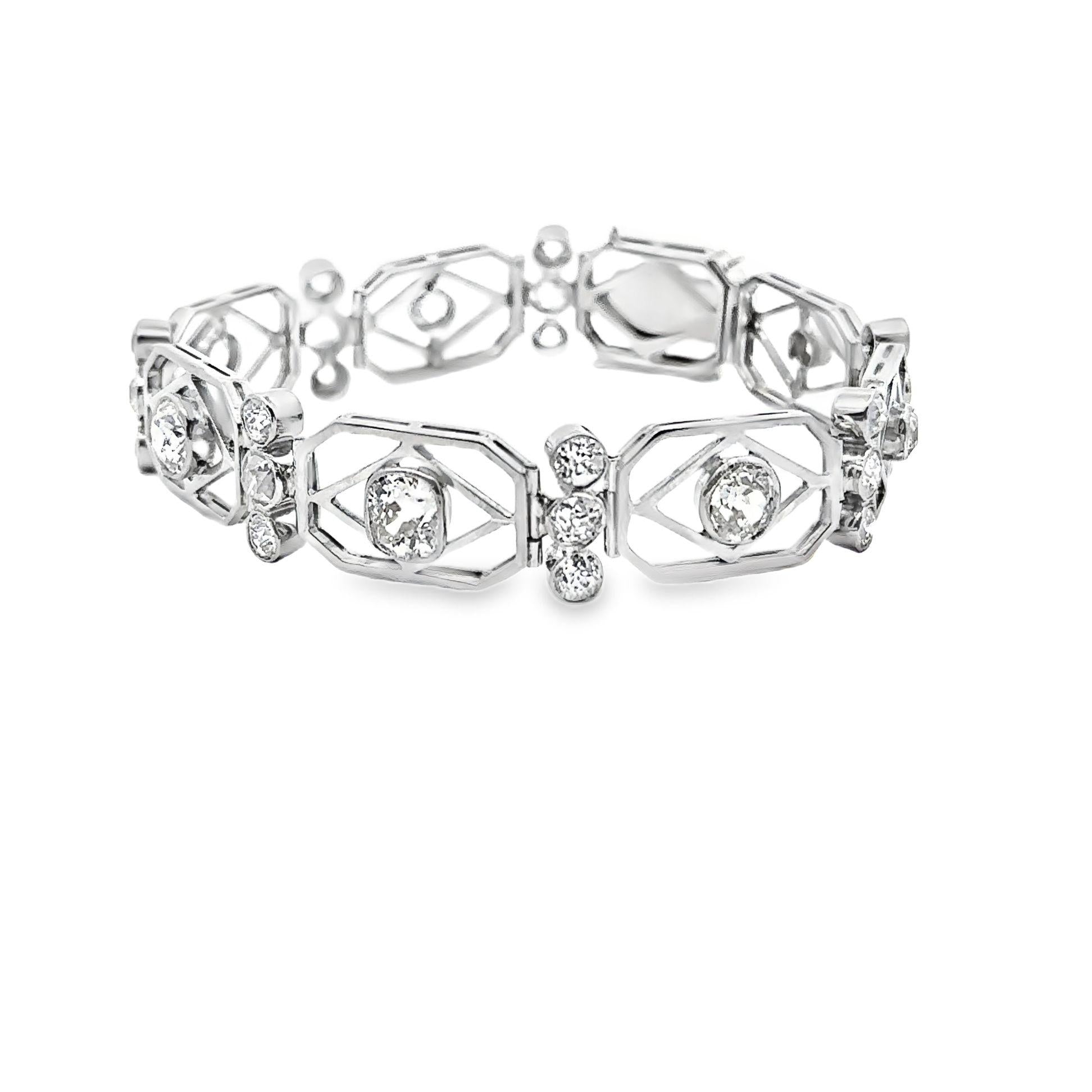 Art Deco Diamond Platinum Bracelet