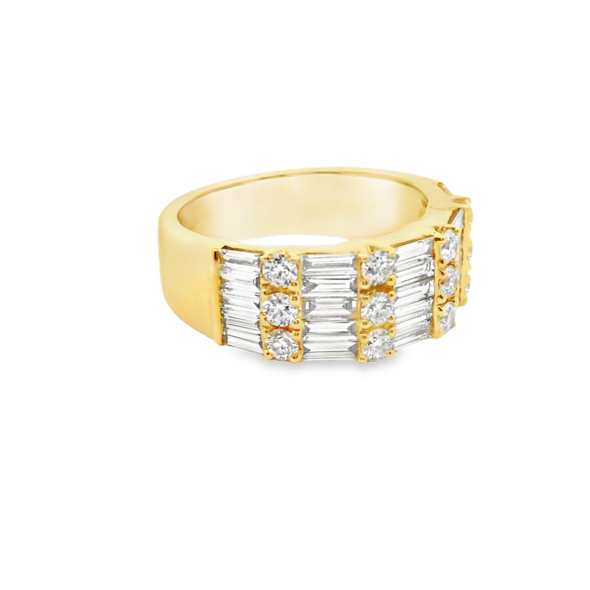 Diamond 18k Yellow Gold Band Ring