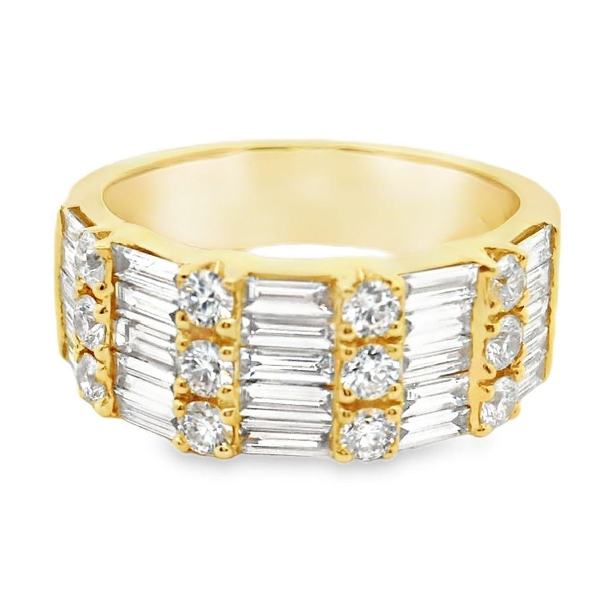 Diamond 18k Yellow Gold Band Ring