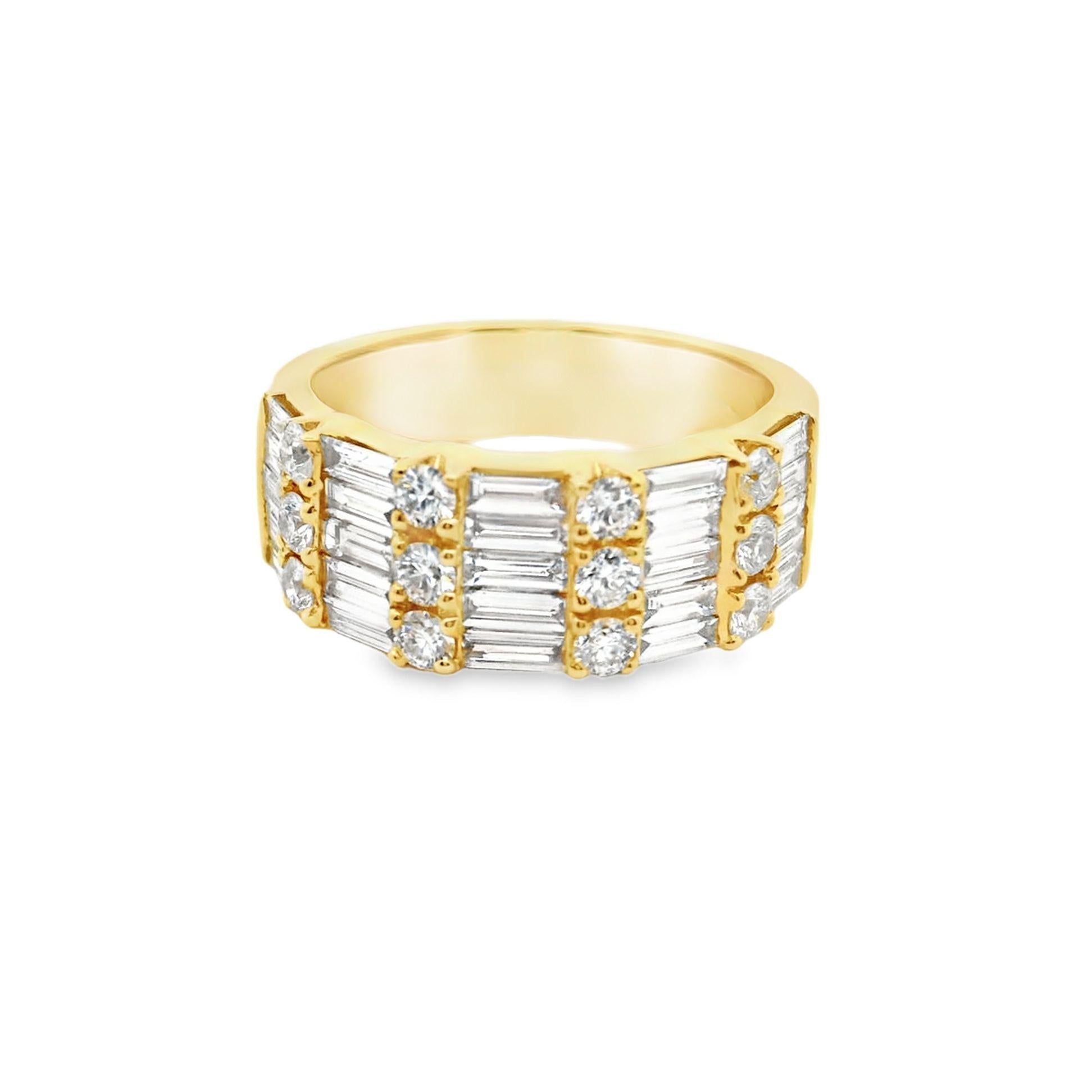 Diamond 18k Yellow Gold Band Ring